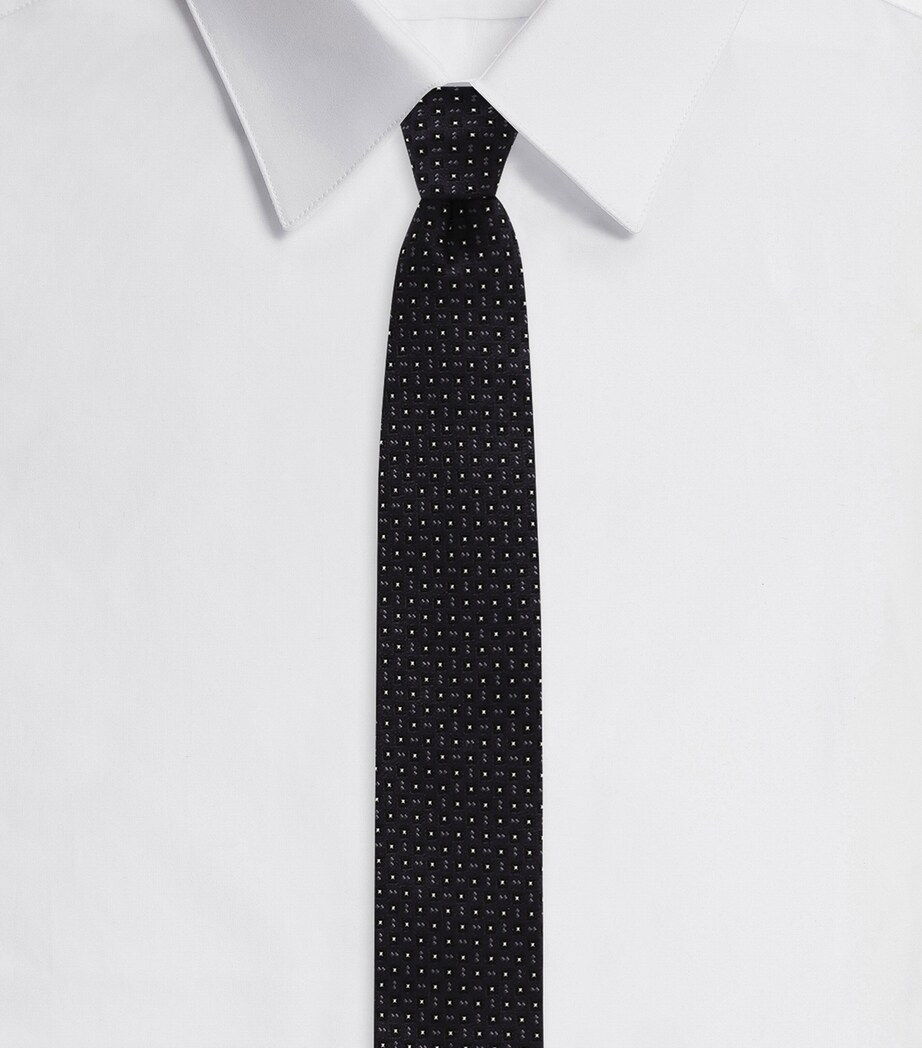 Silk Patterned Tie B0065-BLUE Image 1