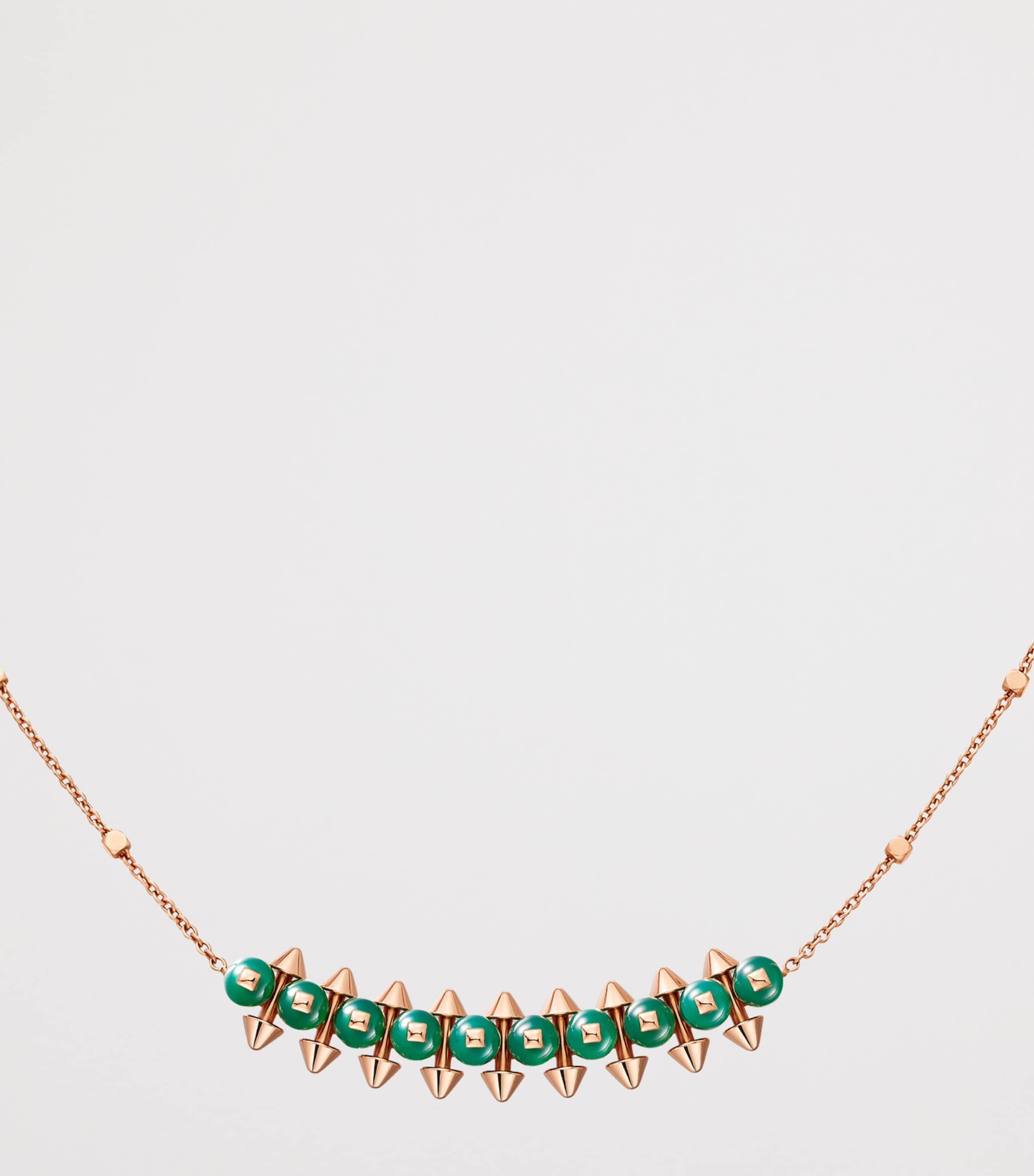 Cartier Rose Gold and Green Agate Clash de Cartier Pendant Necklace Rose Gold Image 2