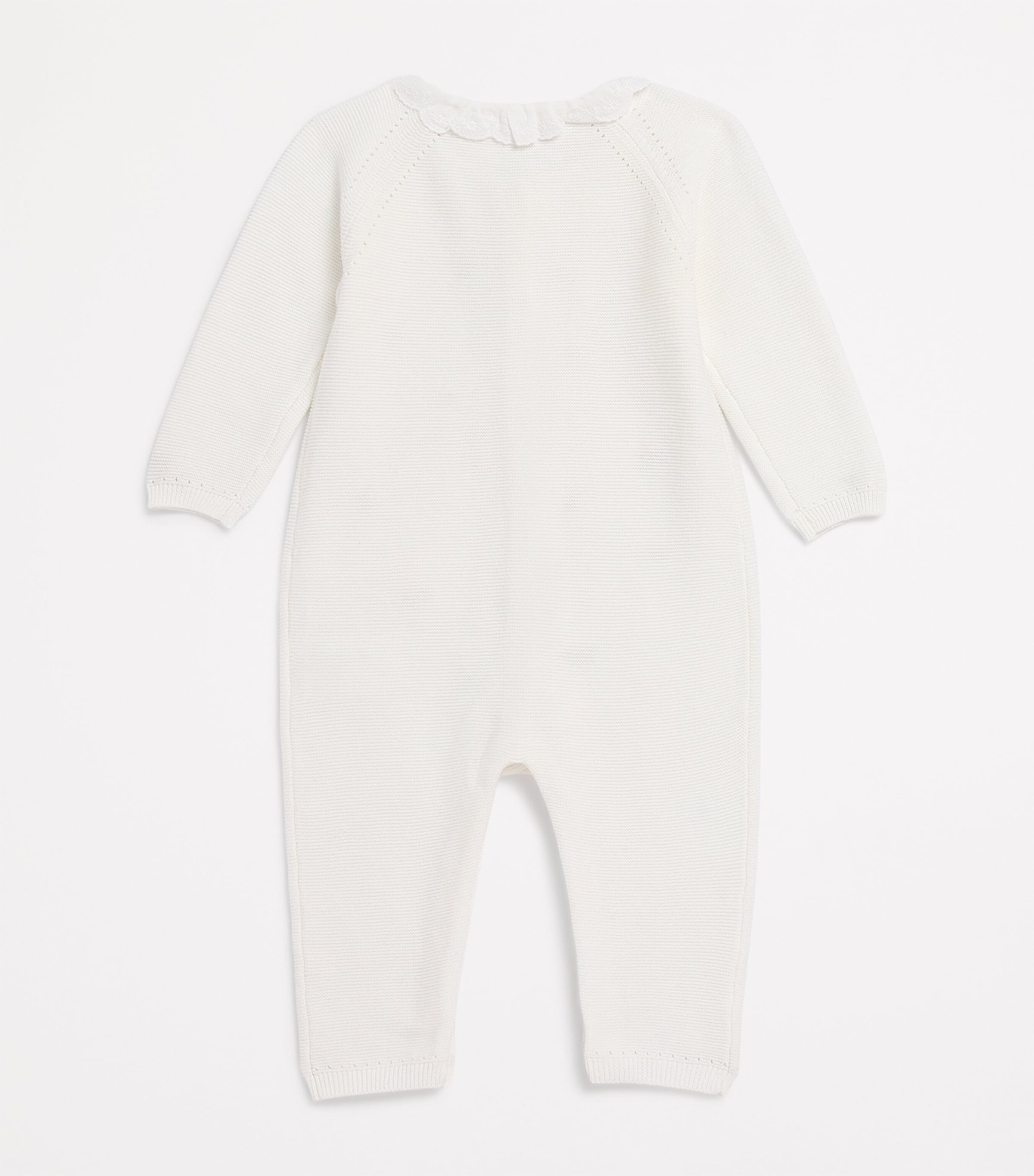 Tartine et Chocolat Cotton Embroidered Playsuit (Newborn-24 Months) Blanc Image 2