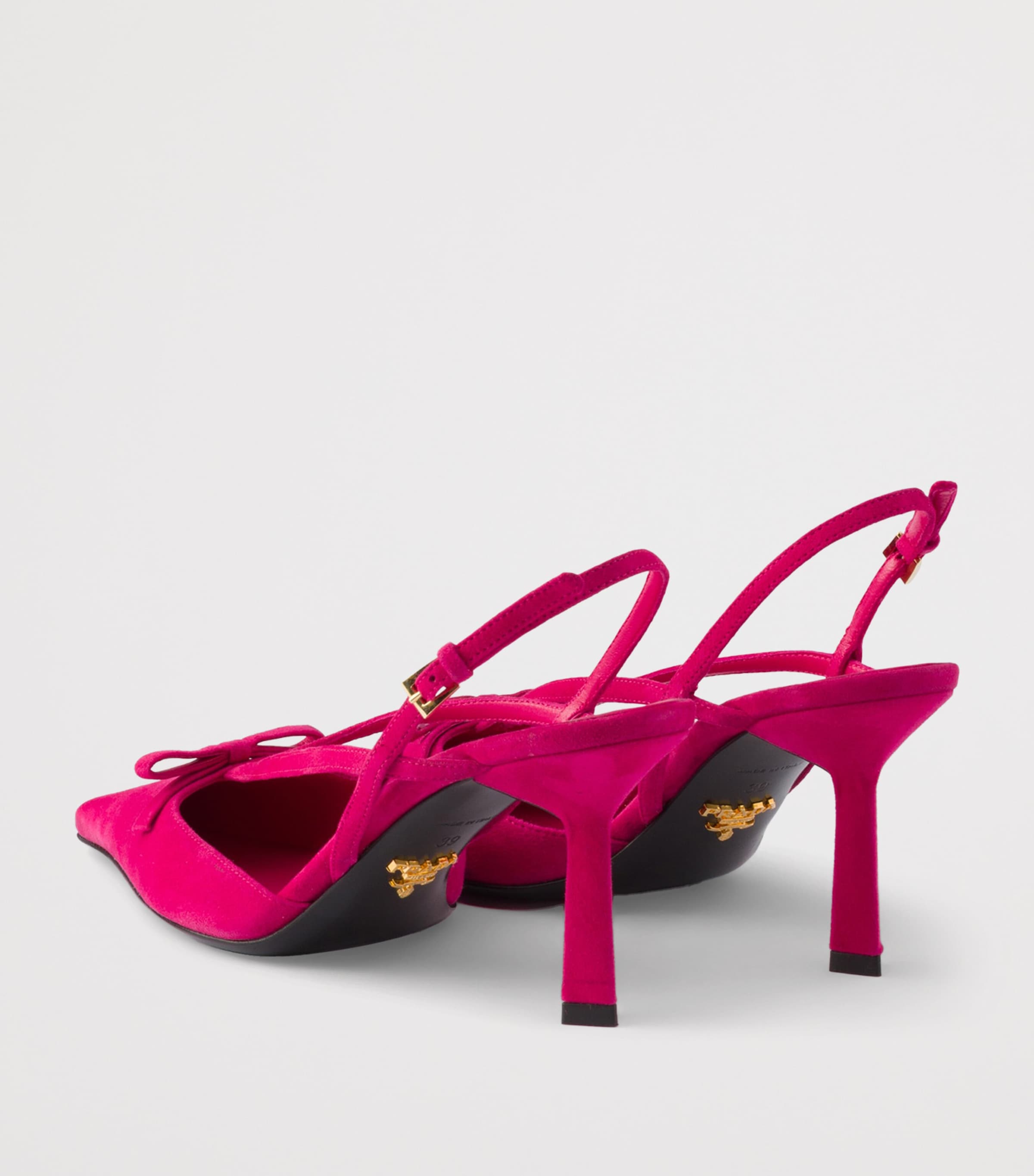 Prada Suede Slingback Pumps 75 Pink Image 5