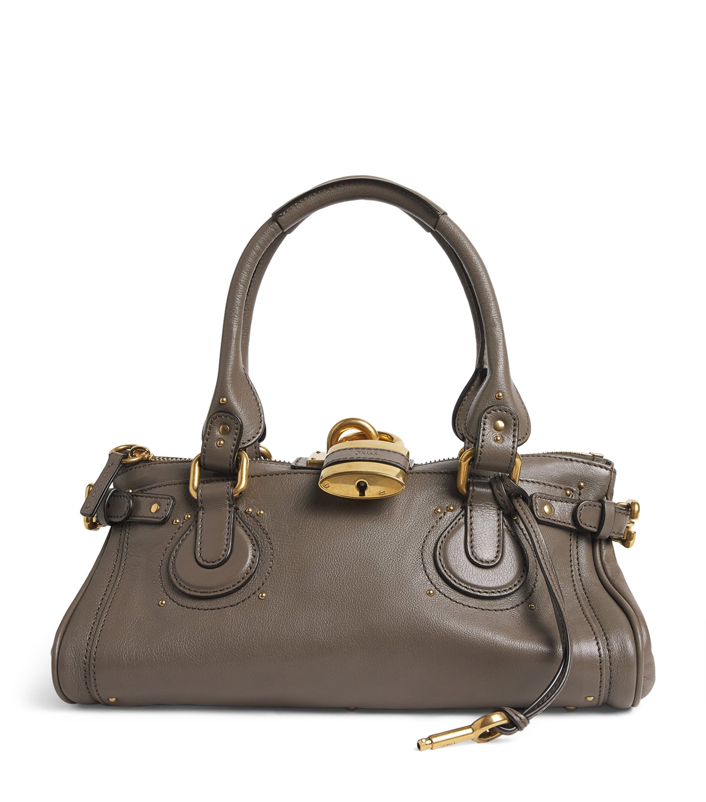 Chloé Leather Paddington Top-Handle Bag Flannel Grey Image 1