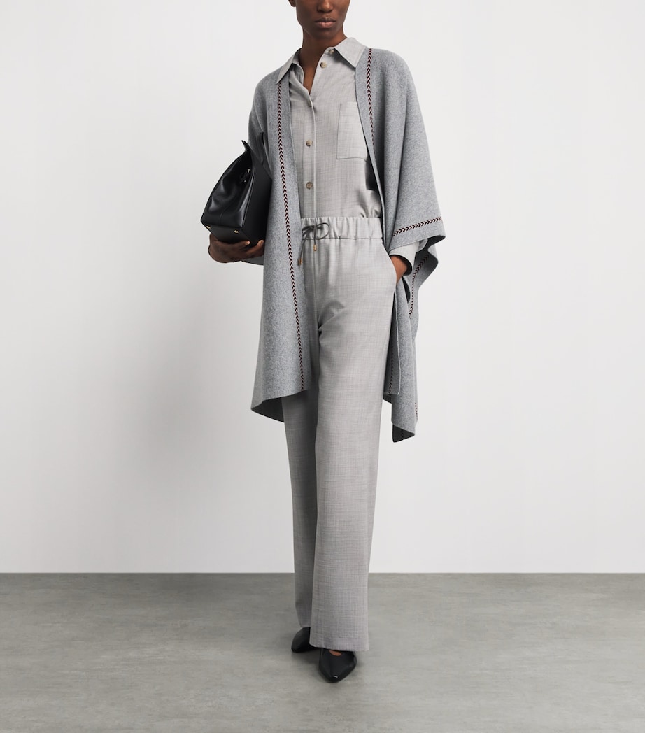 Colombo Womens Cashmere Button-Up Shirt Grey Image 2