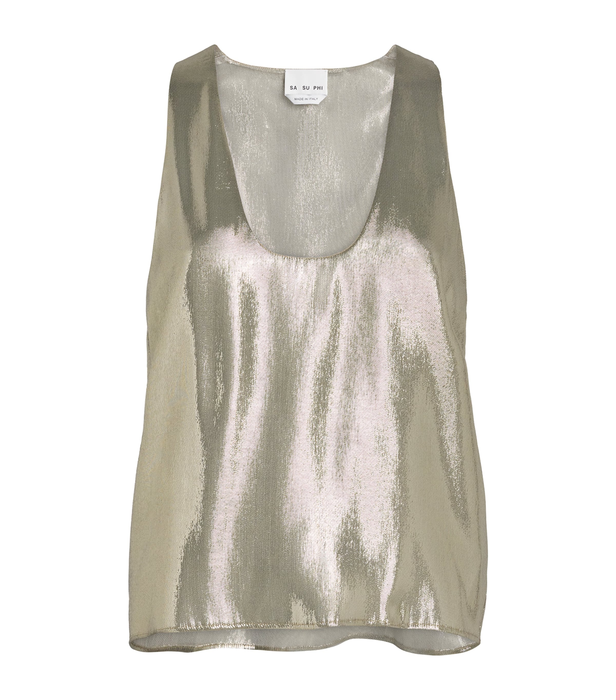 Sasuphi Silk-blend Tank Top In Gold