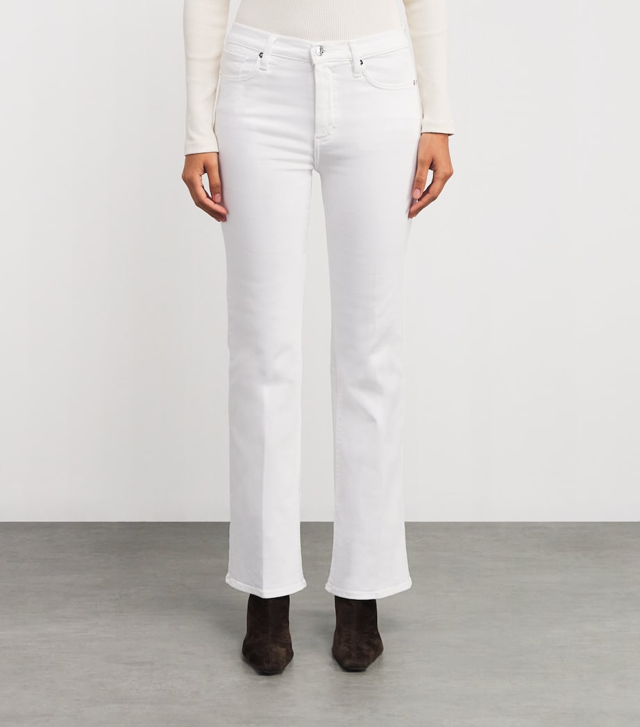 Le Slim Palazzo Wide-Leg Jeans WHITE Image 3