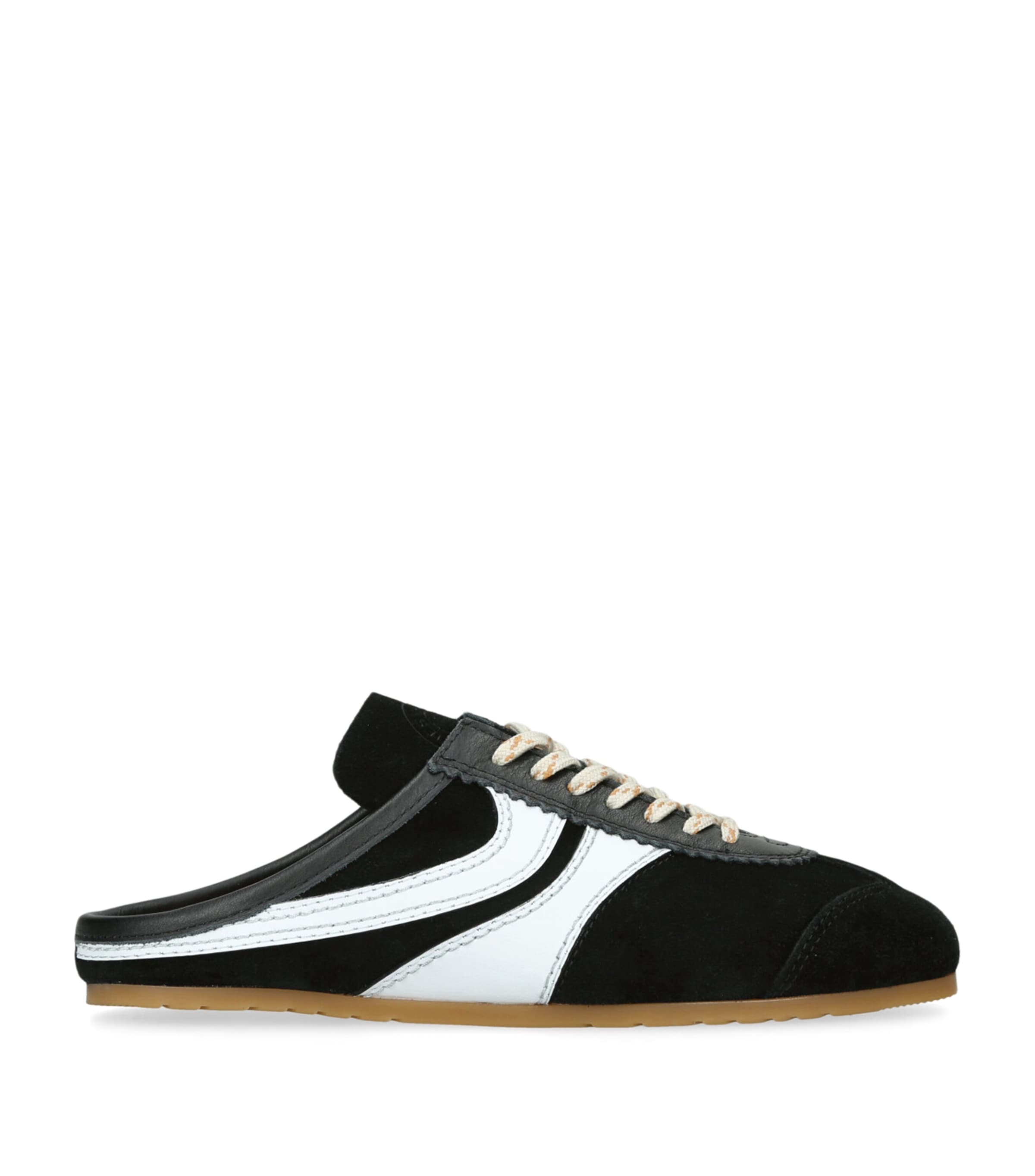 DRIES VAN NOTEN Suede Dustin Mules Black/comb Image 1