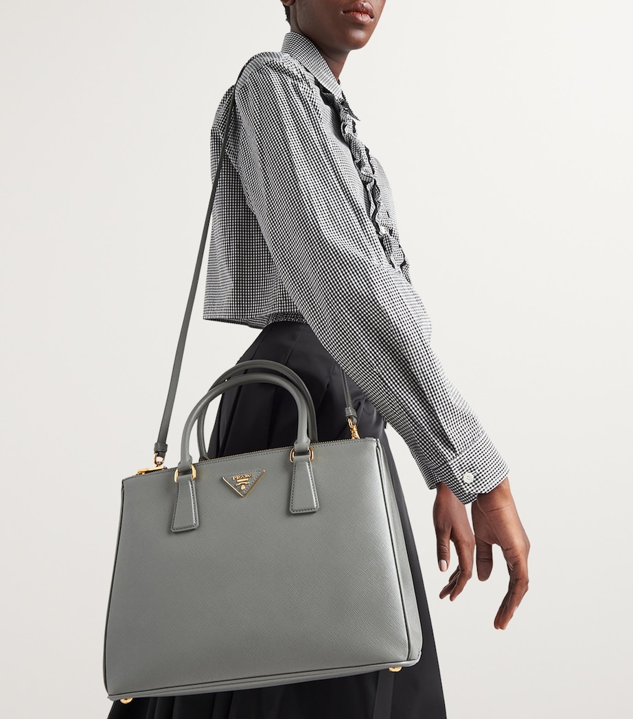 Large Saffiano Leather Galleria Top-Handle Bag F0480 Image 2