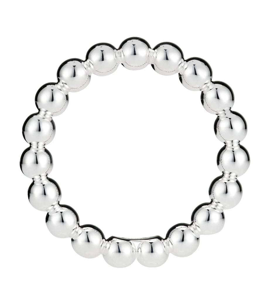 Christofle Set of 2 Silver-Plated Perles Napkin Rings Silver Image 3