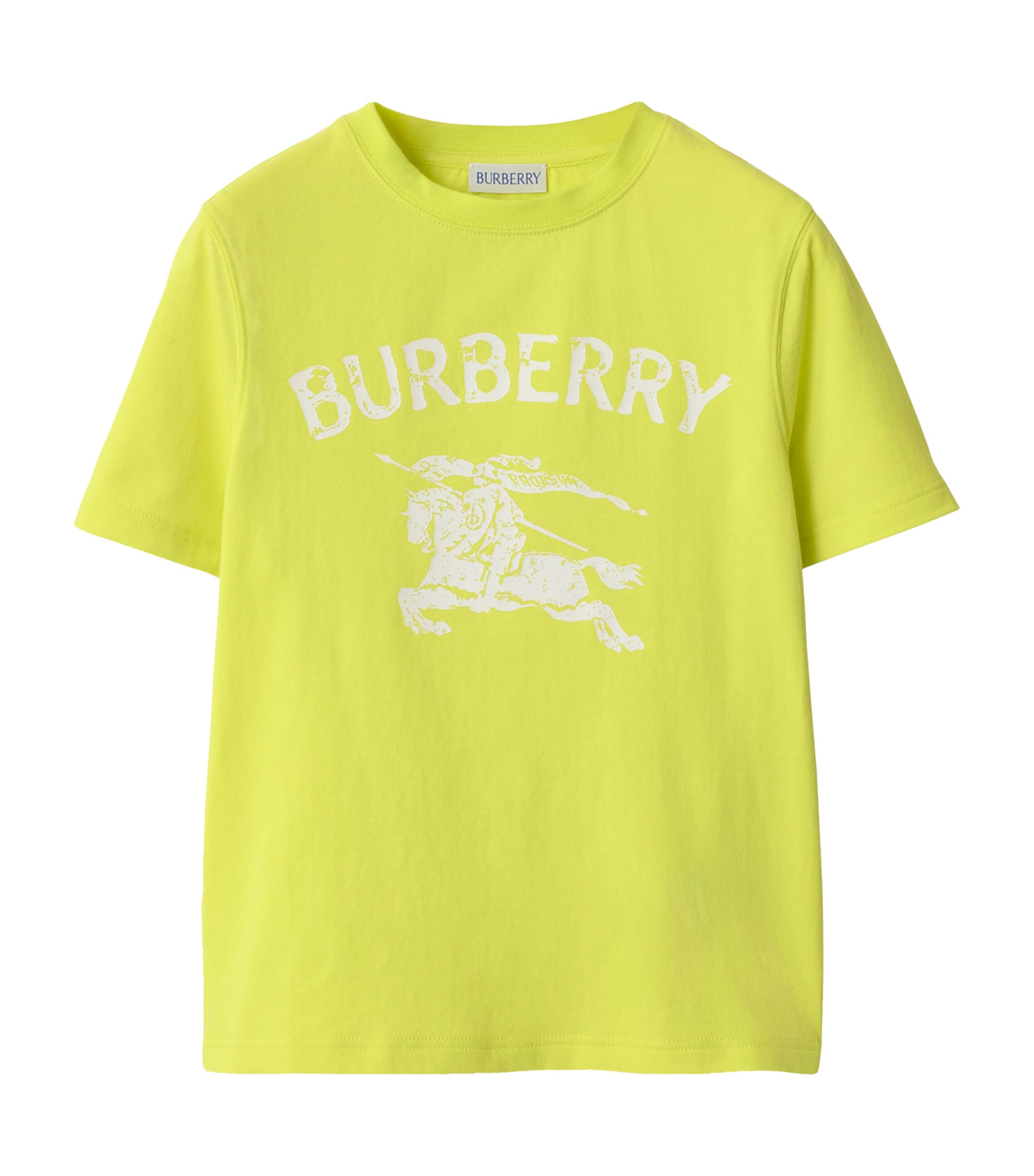 Burberry Kids Stretch-Cotton EKD T-Shirt (14 Years) Vivid Lime Image 1