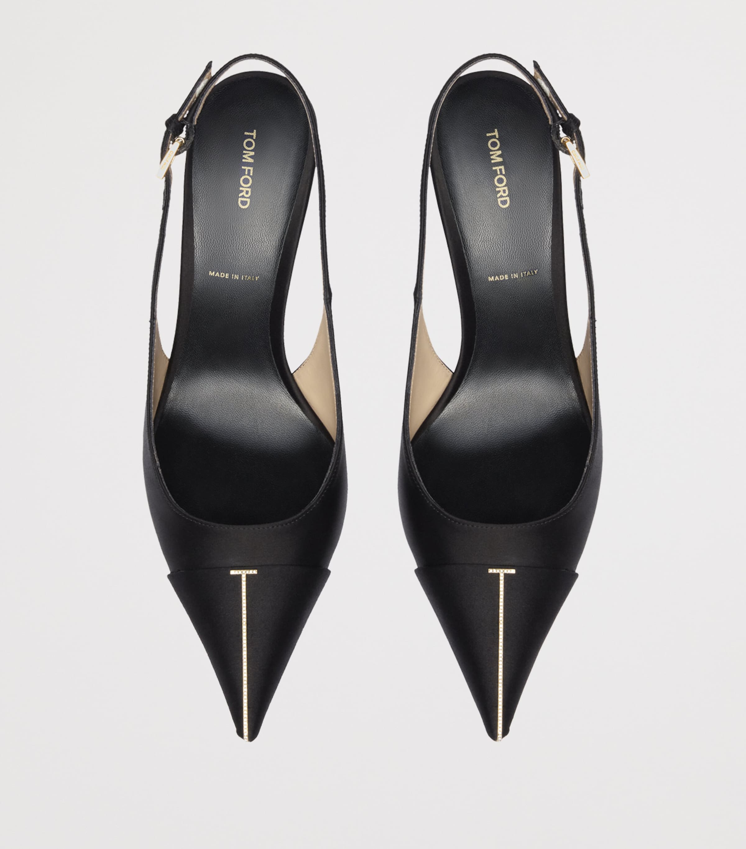 TOM FORD Satin Slingback Pumps 105 Ntn Image 3