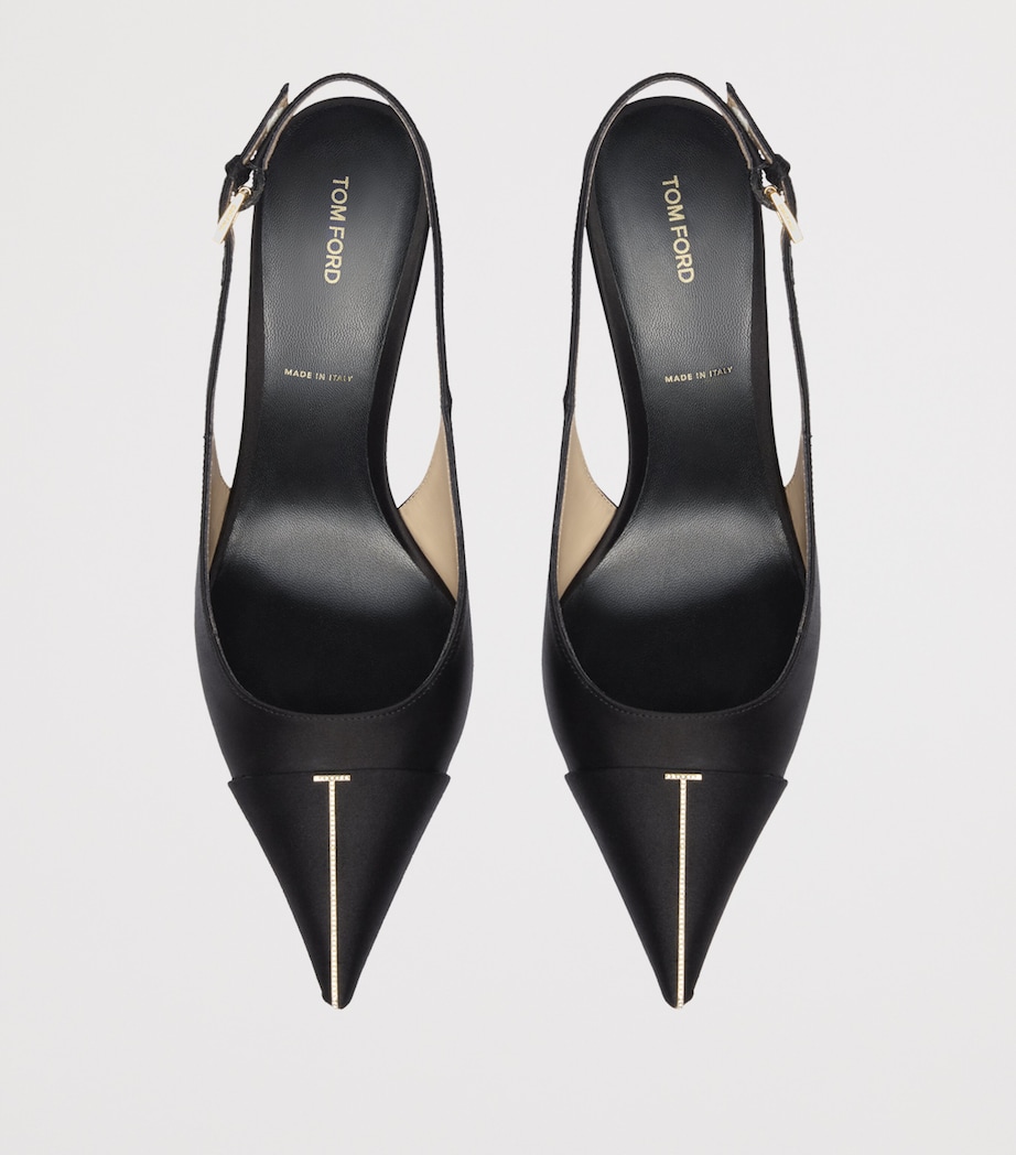TOM FORD Satin Slingback Pumps 105 Ntn Image 3