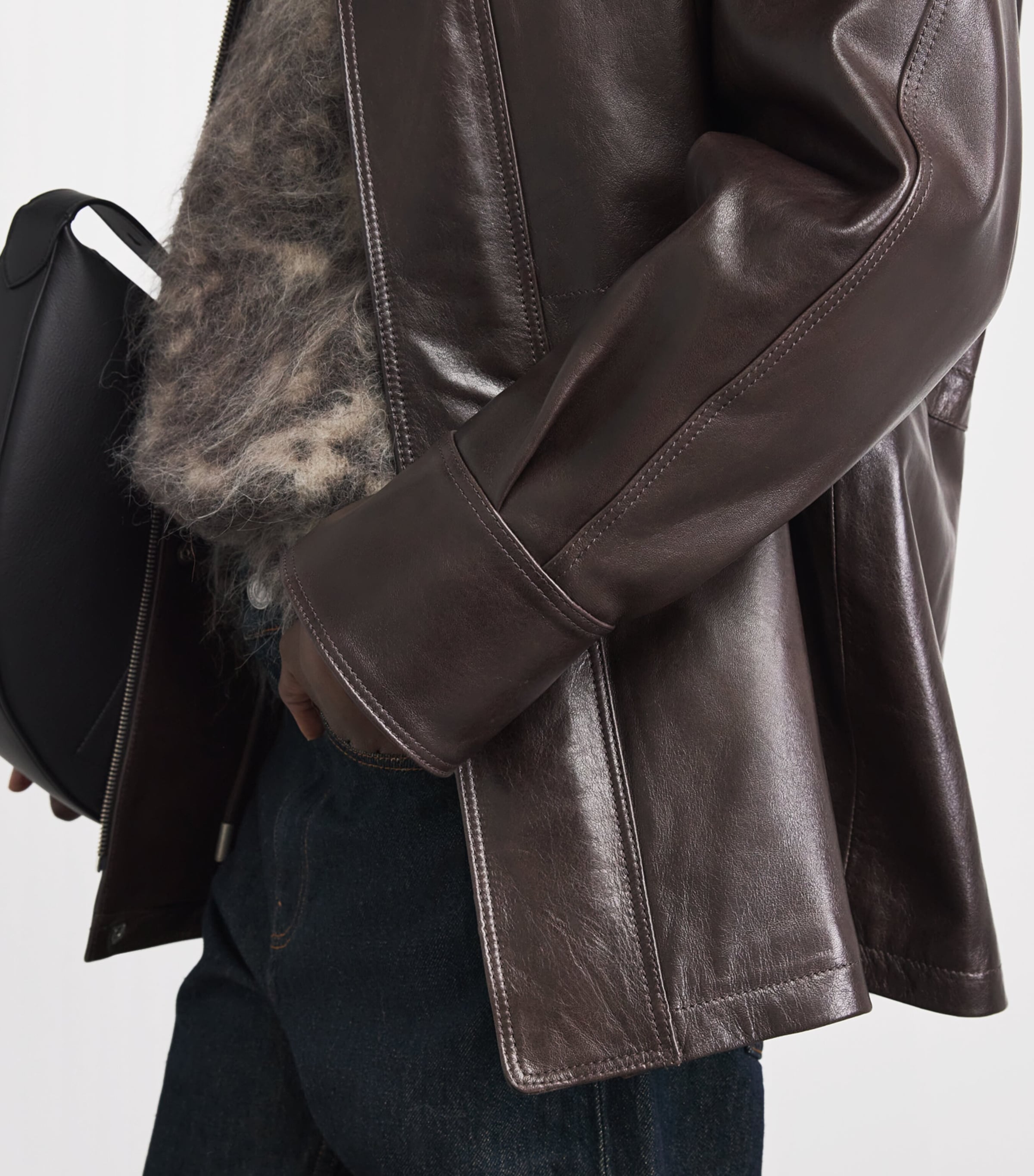 Arma Brown Leather Alia Jacket | Harrods UK