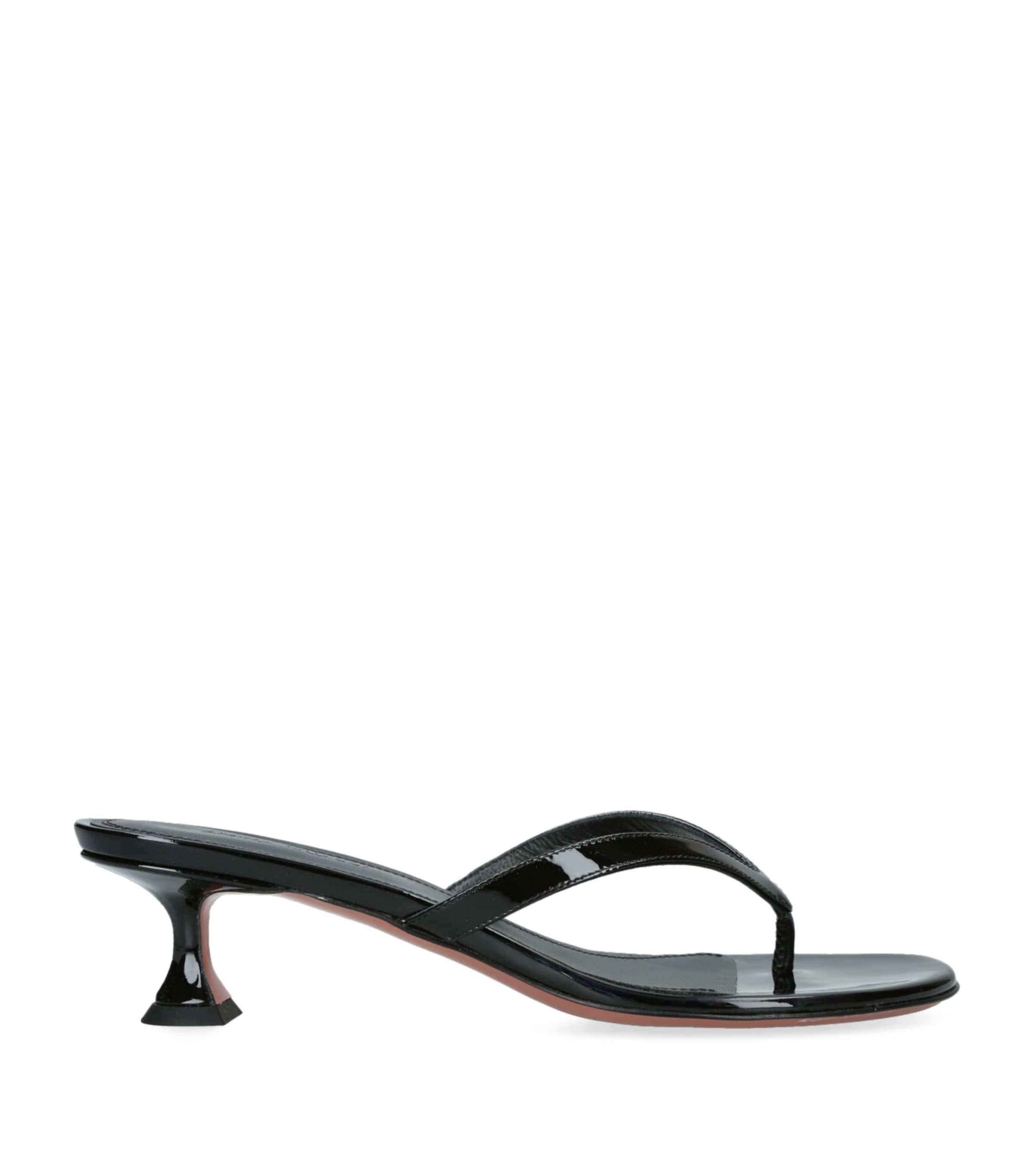Shop Amina Muaddi Leather Juliette Sandals 45