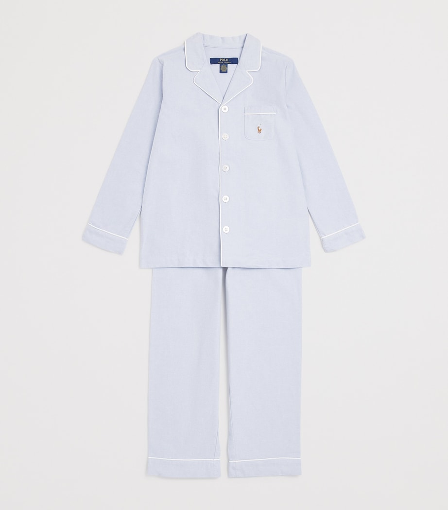 Cotton Oxford Pyjama Set (6-14 Years) POLO BLUE HYACINTH Image 3