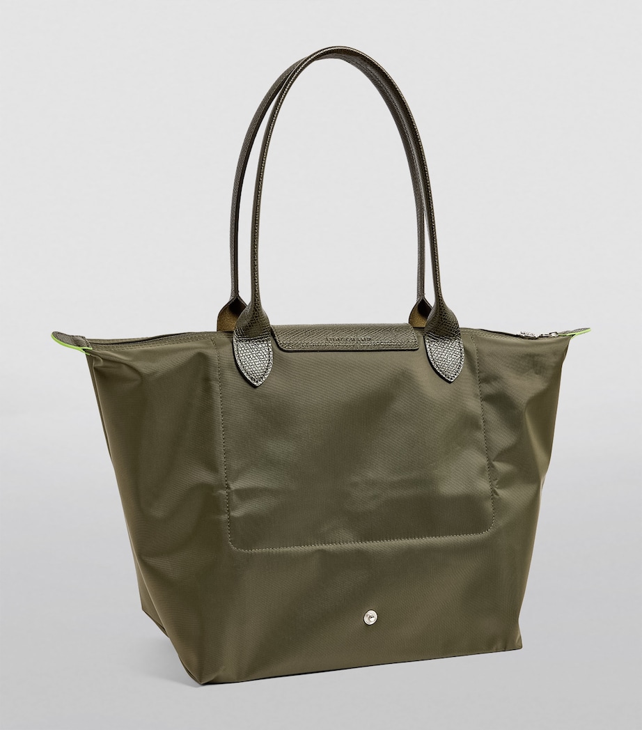 Longchamp Large Le Pliage Green Tote Bag Forest Image 2