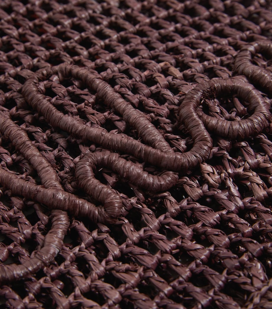 Small Raffia Summer Banana Tote Bag KOHL BROWN Image 6