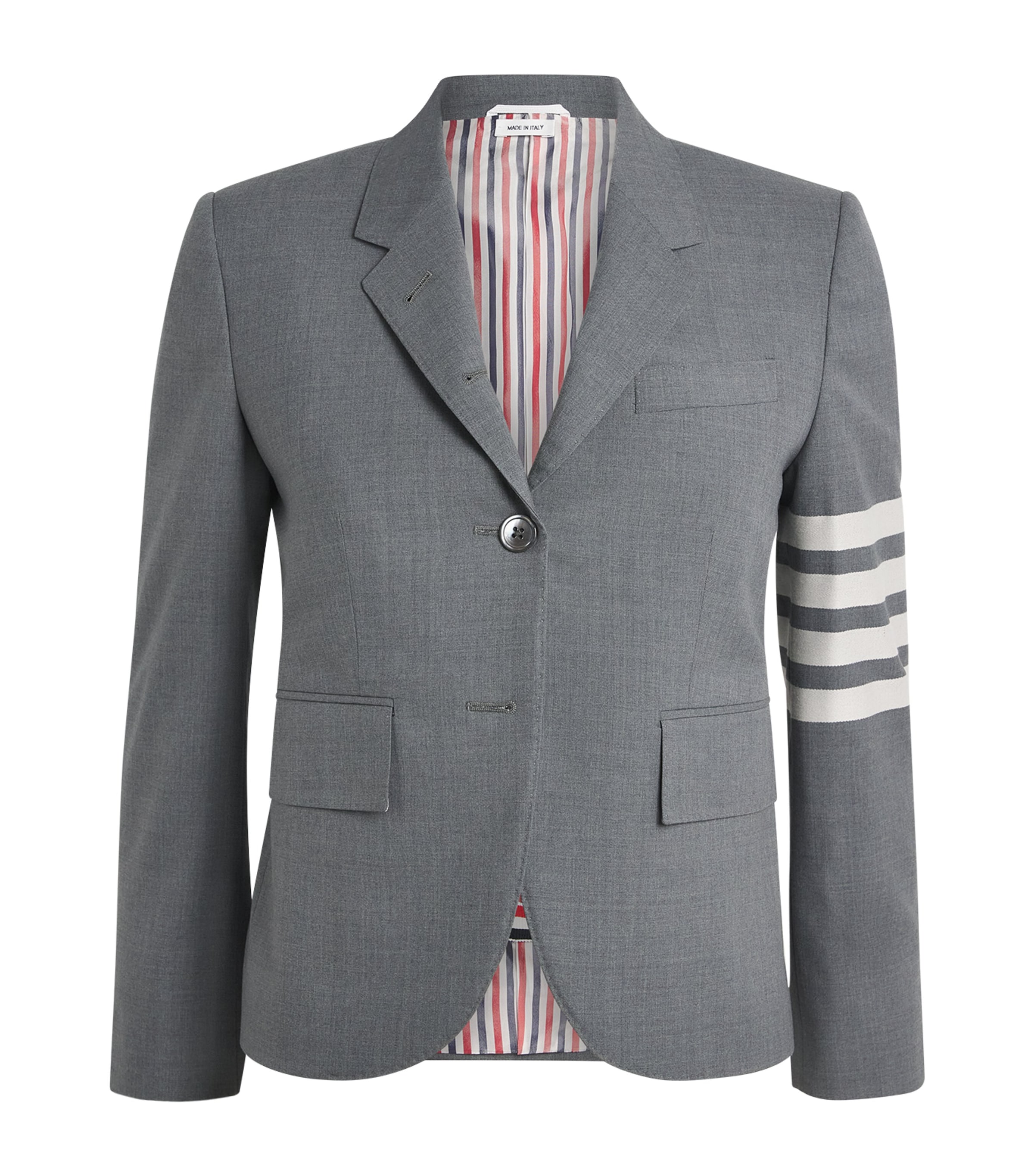 Thom Browne Womens Wool High Armhole Sport Coat Med Grey Image 1
