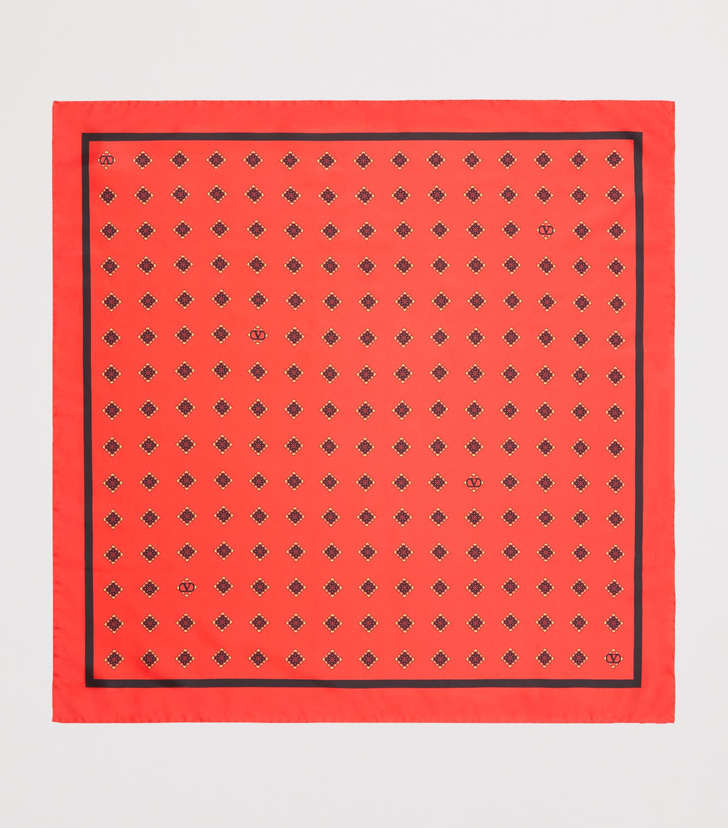 Silk Patterned Scarf V95 Image 3