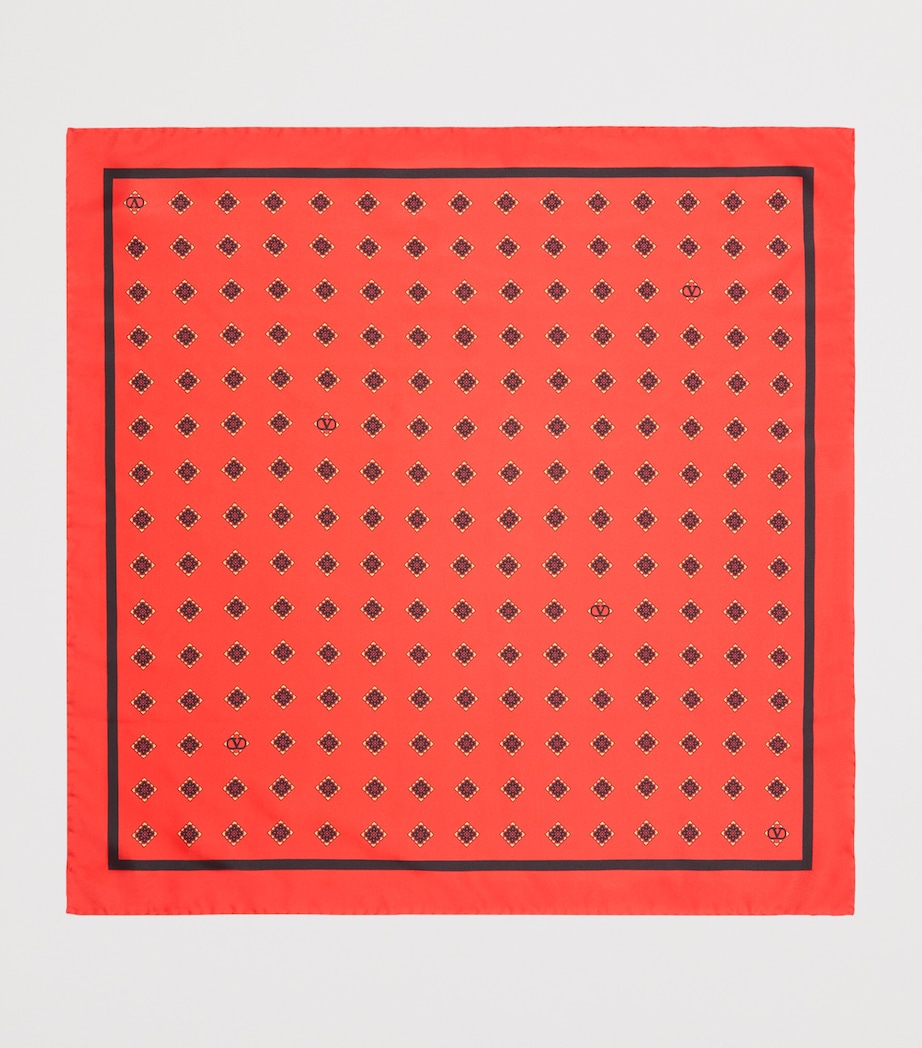 Silk Patterned Scarf V95 Image 3