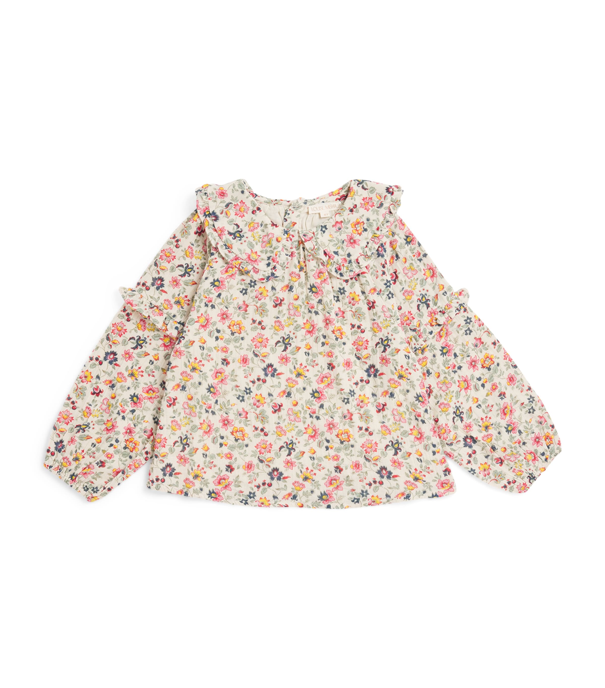 Louise Misha Kids' Cotton Floral Cleo Blouse In Multi