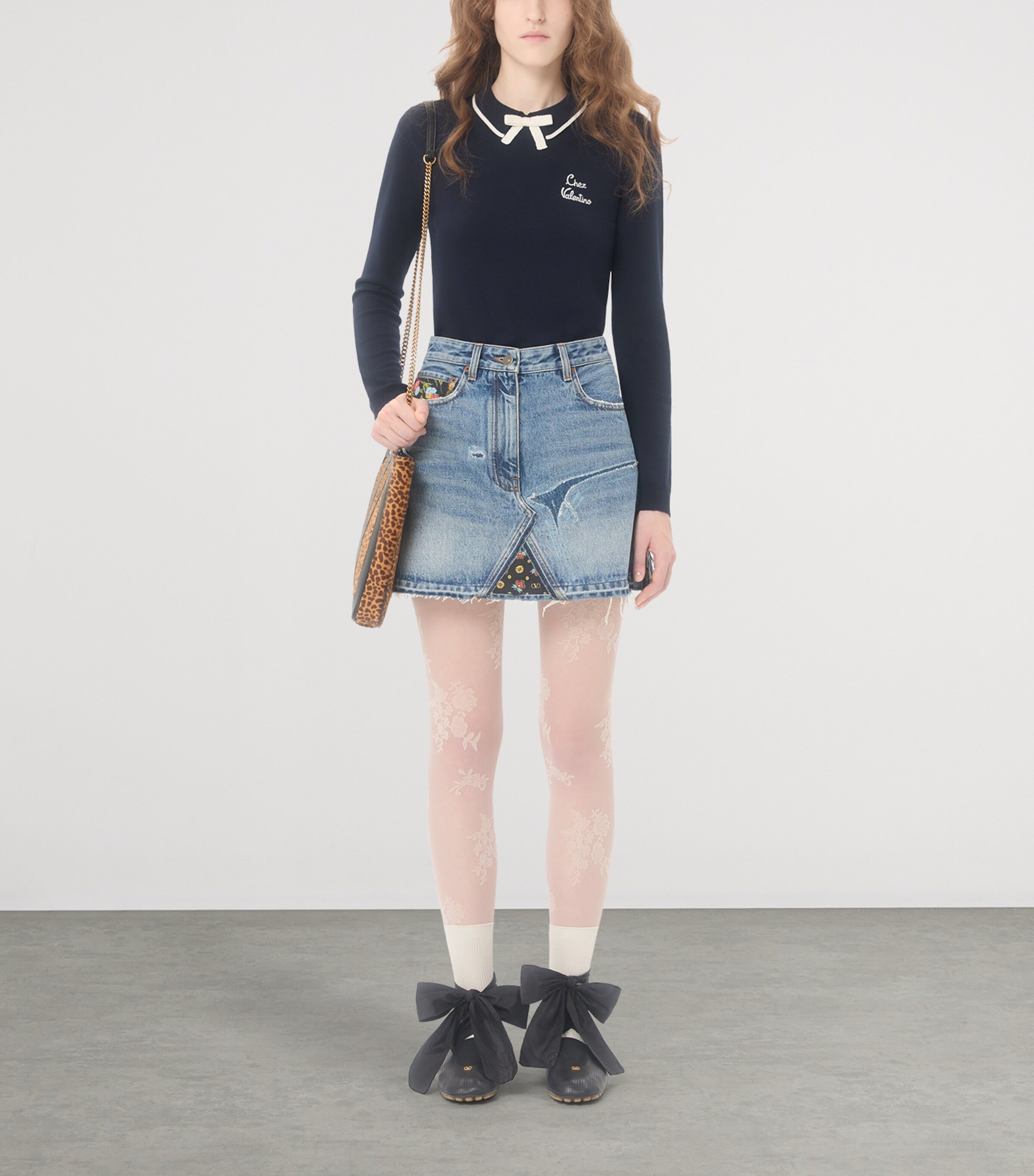 Valentino Womens Virgin Wool Chez Valentino Sweater Image 5