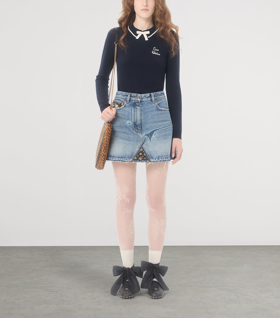 Valentino Womens Virgin Wool Chez Valentino Sweater Image 5