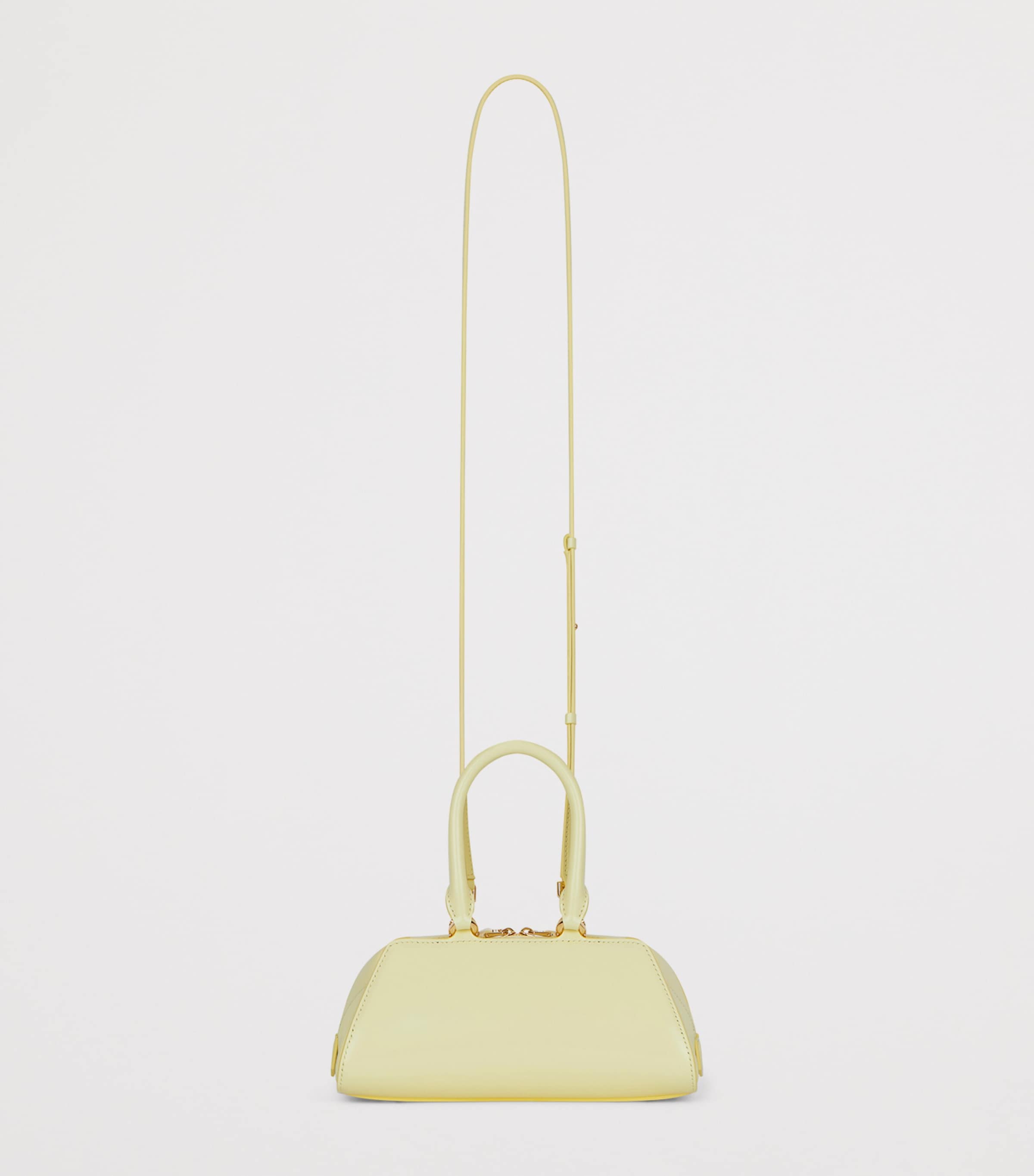 Mini Leather Antigona Cube East-West Top-Handle Bag BUTTER Image 4