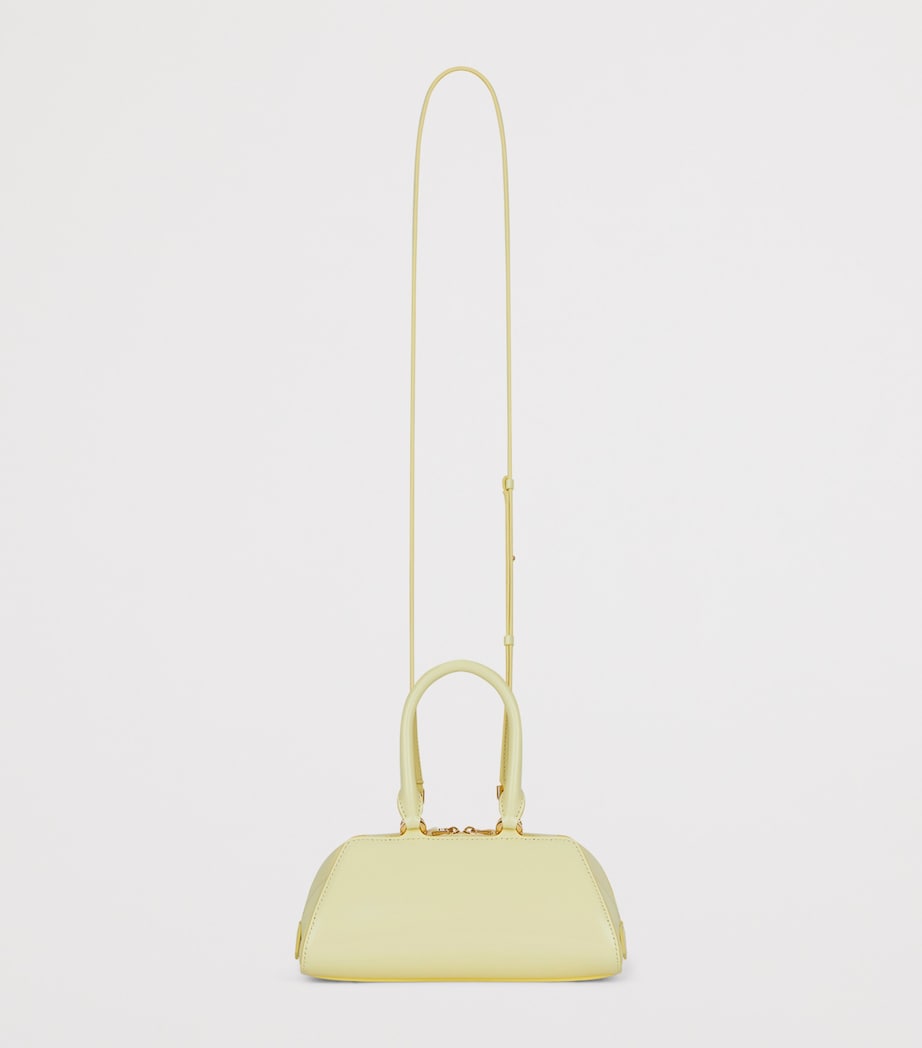 Mini Leather Antigona Cube East-West Top-Handle Bag BUTTER Image 4