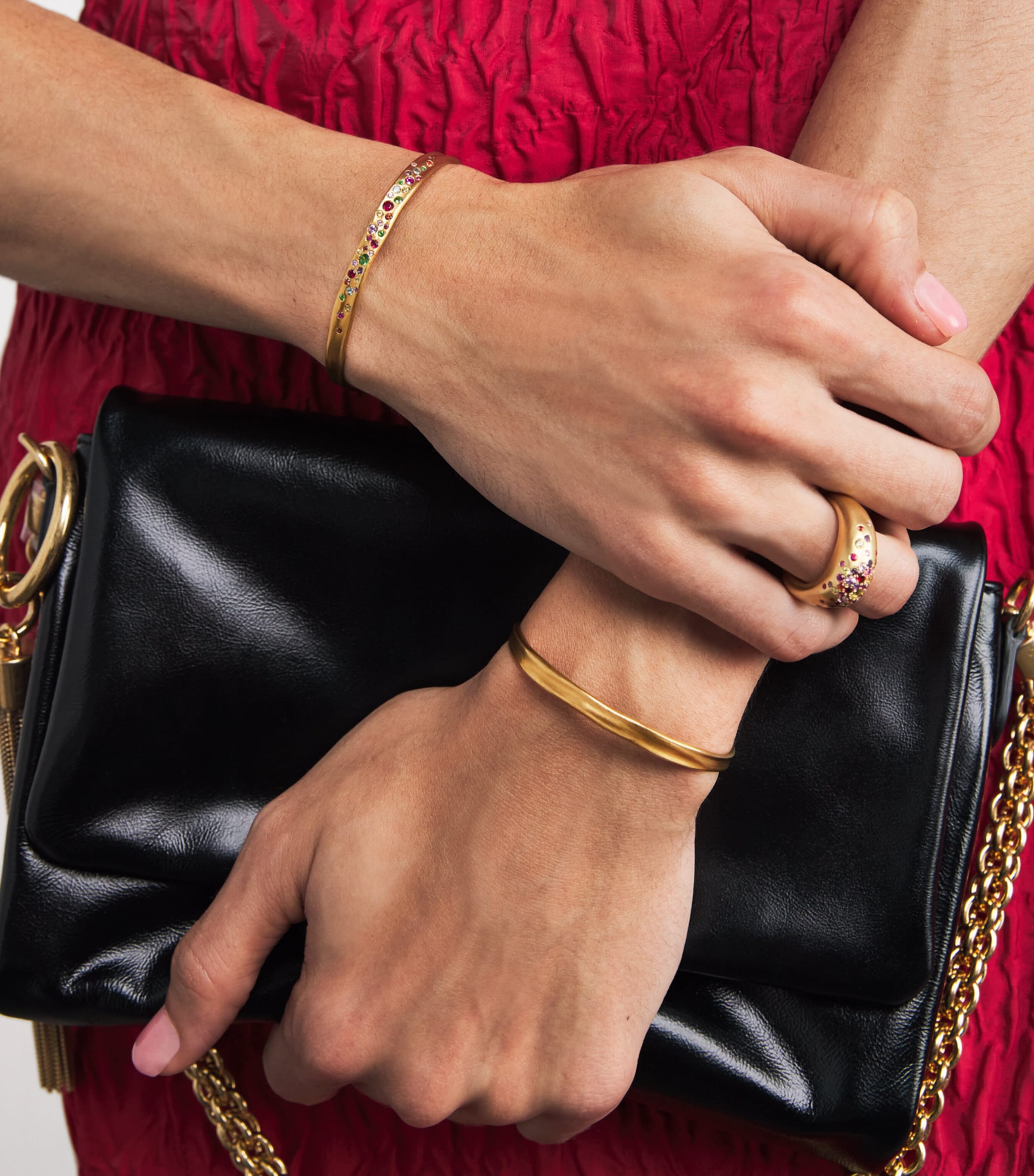 Yellow Gold and Sapphire Malak Cuff YELLOW GOLD Image 2