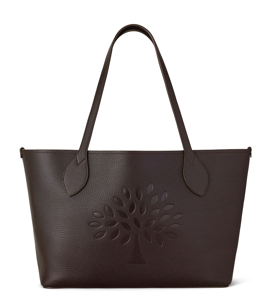 Mulberry Leather Tree Tote Bag Ebony Image 1