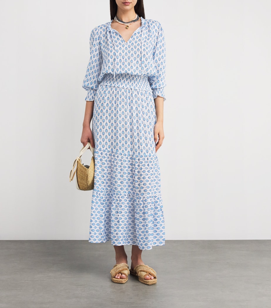 Smocked Croisette Maxi Dress PRT-PRT Image 2
