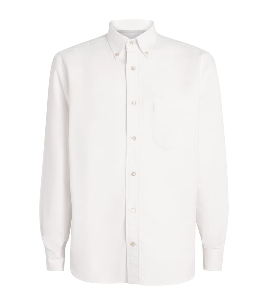 Cotton Button-Up Shirt BIANCO Image 1