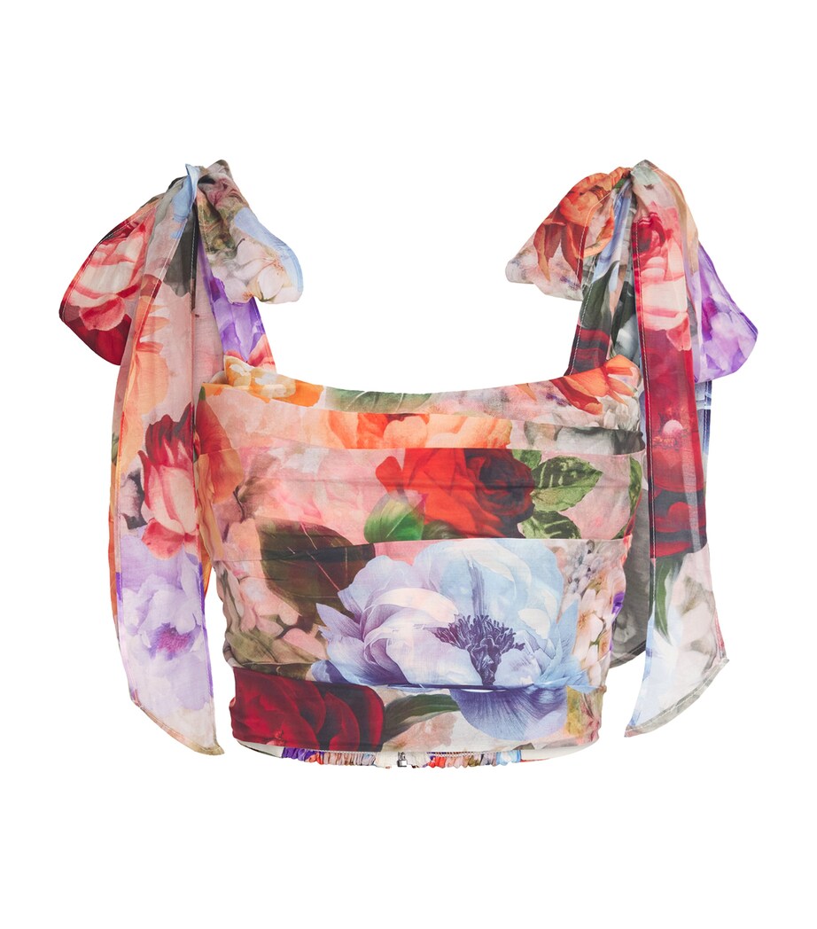 Cotton-Silk Haven Bustier Top K626 STORM FLORAL SM Image 1