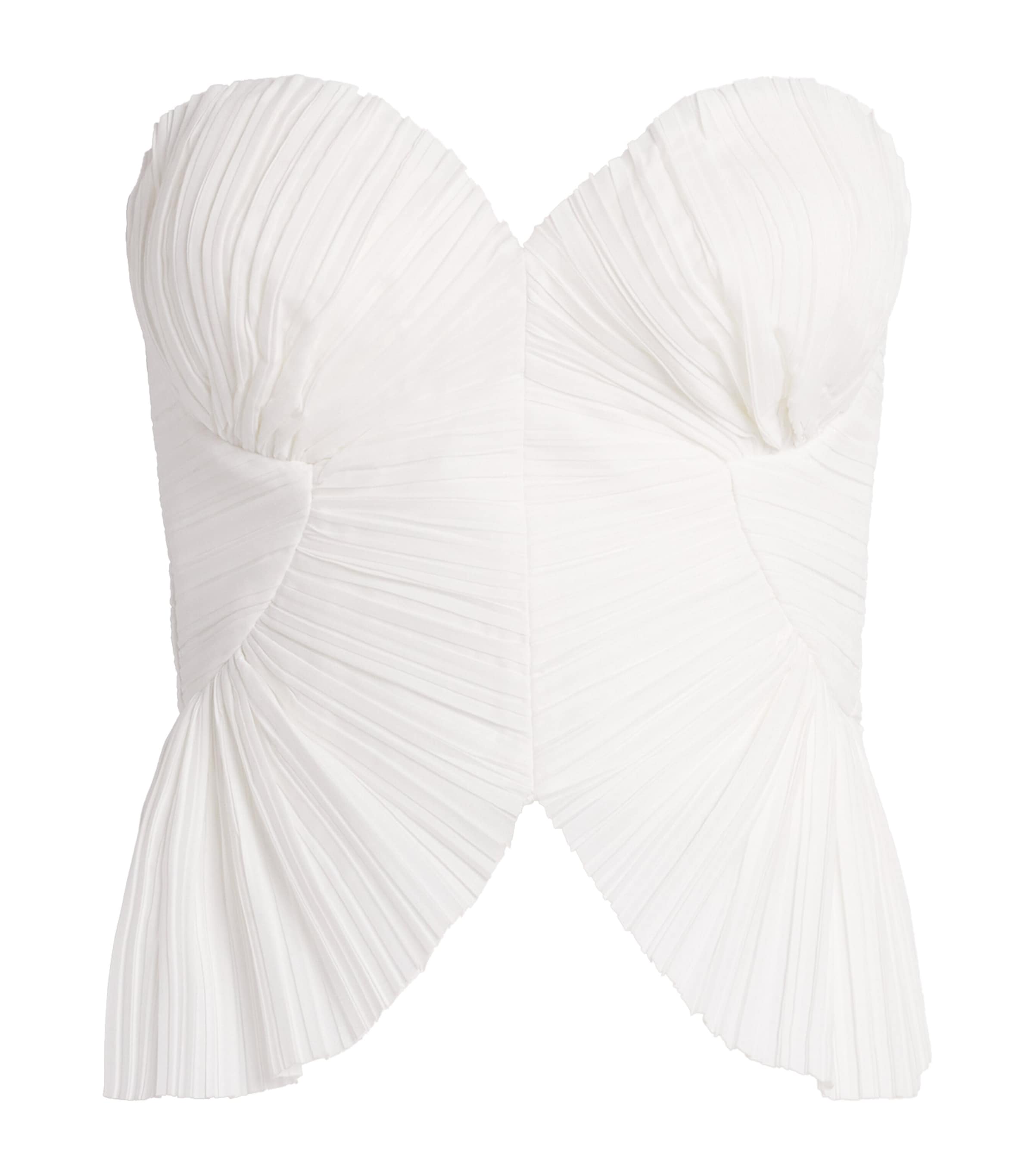 Cult Gaia Womens Pleated Jace Top Off White Image 1