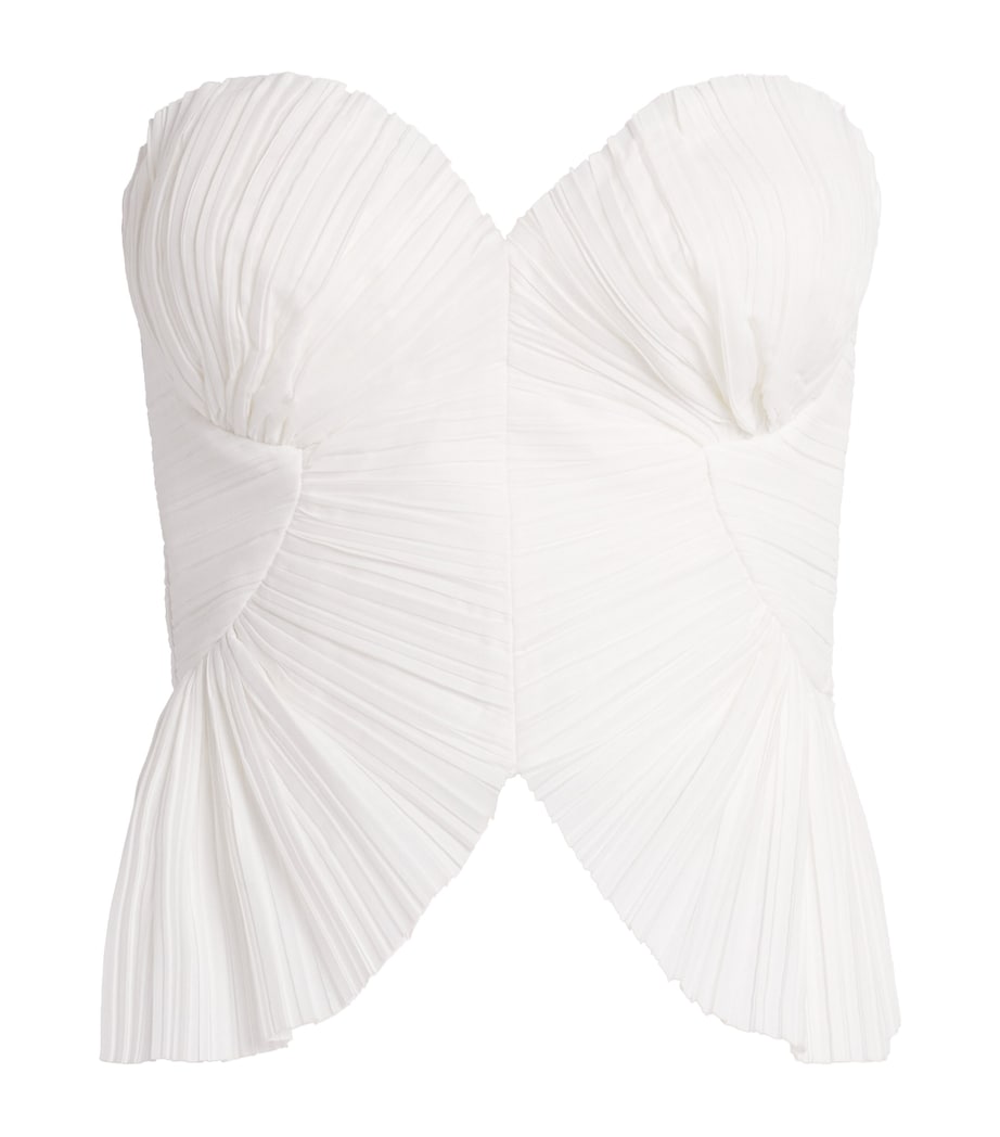Cult Gaia Womens Pleated Jace Top Off White Image 1