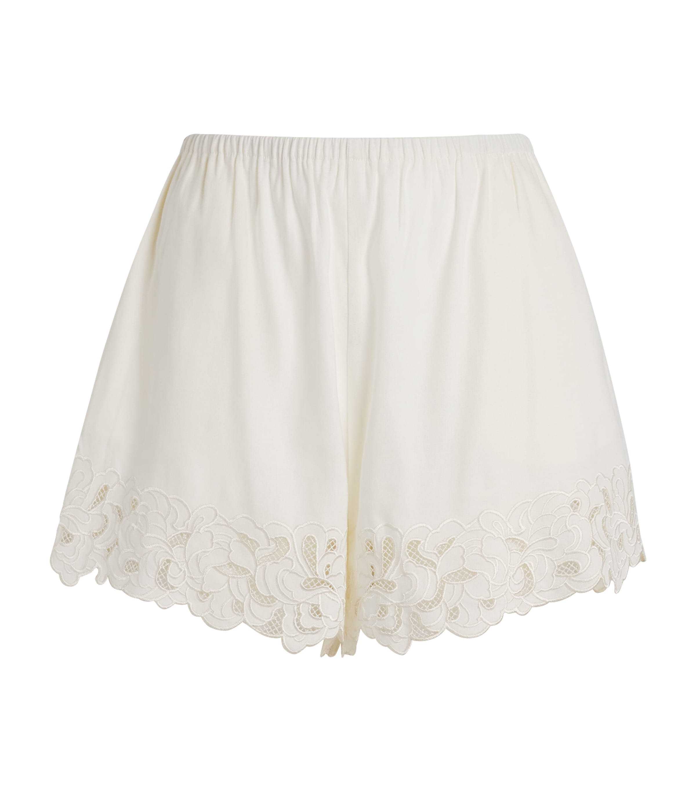 CAMILLA AND MARC Womens Linen-Blend Chara Embroidered Shorts Cream Mcrm Image 1