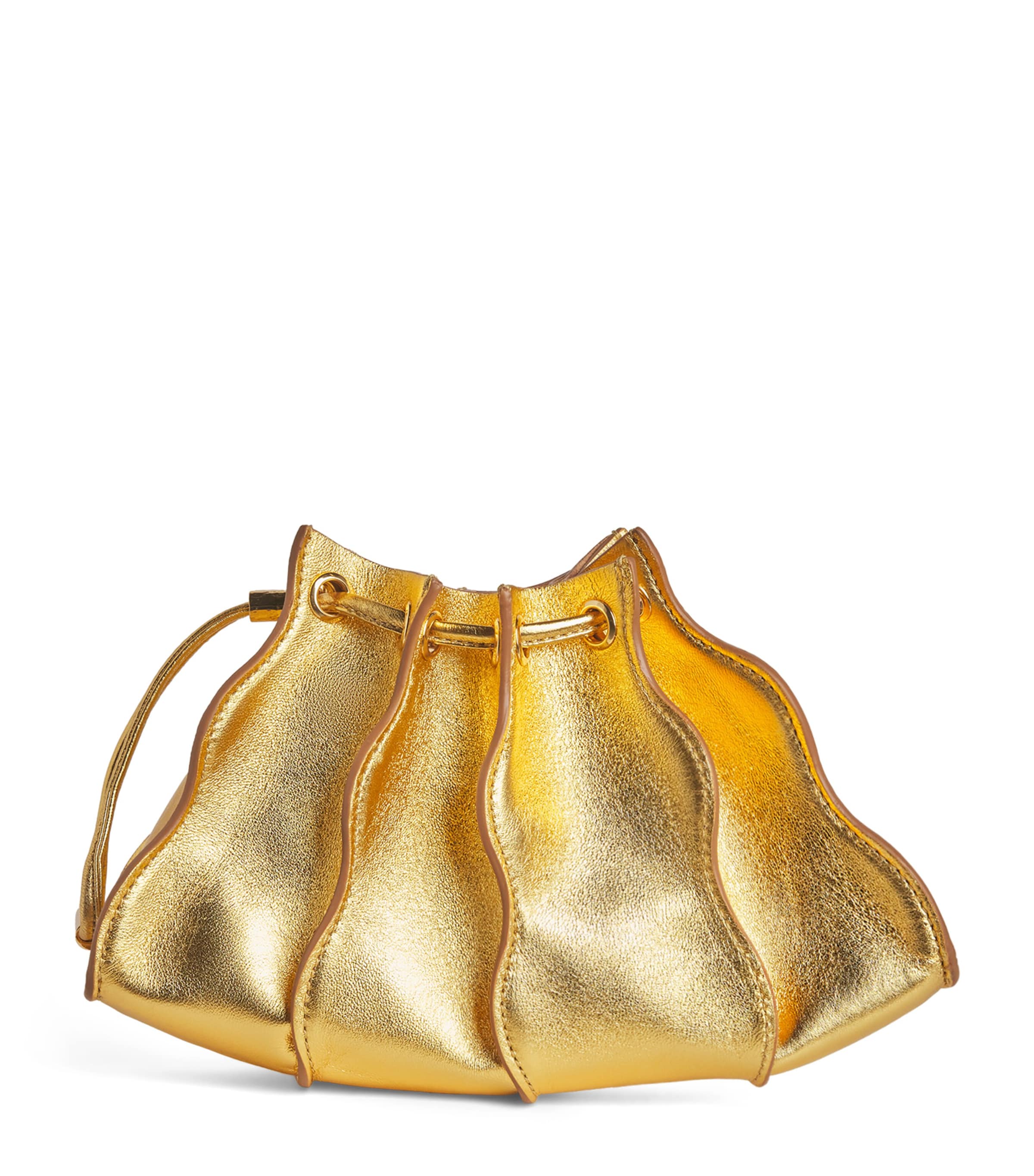 Ulla Johnson Small Leather Adria Cross-Body Bag Gold Image 1