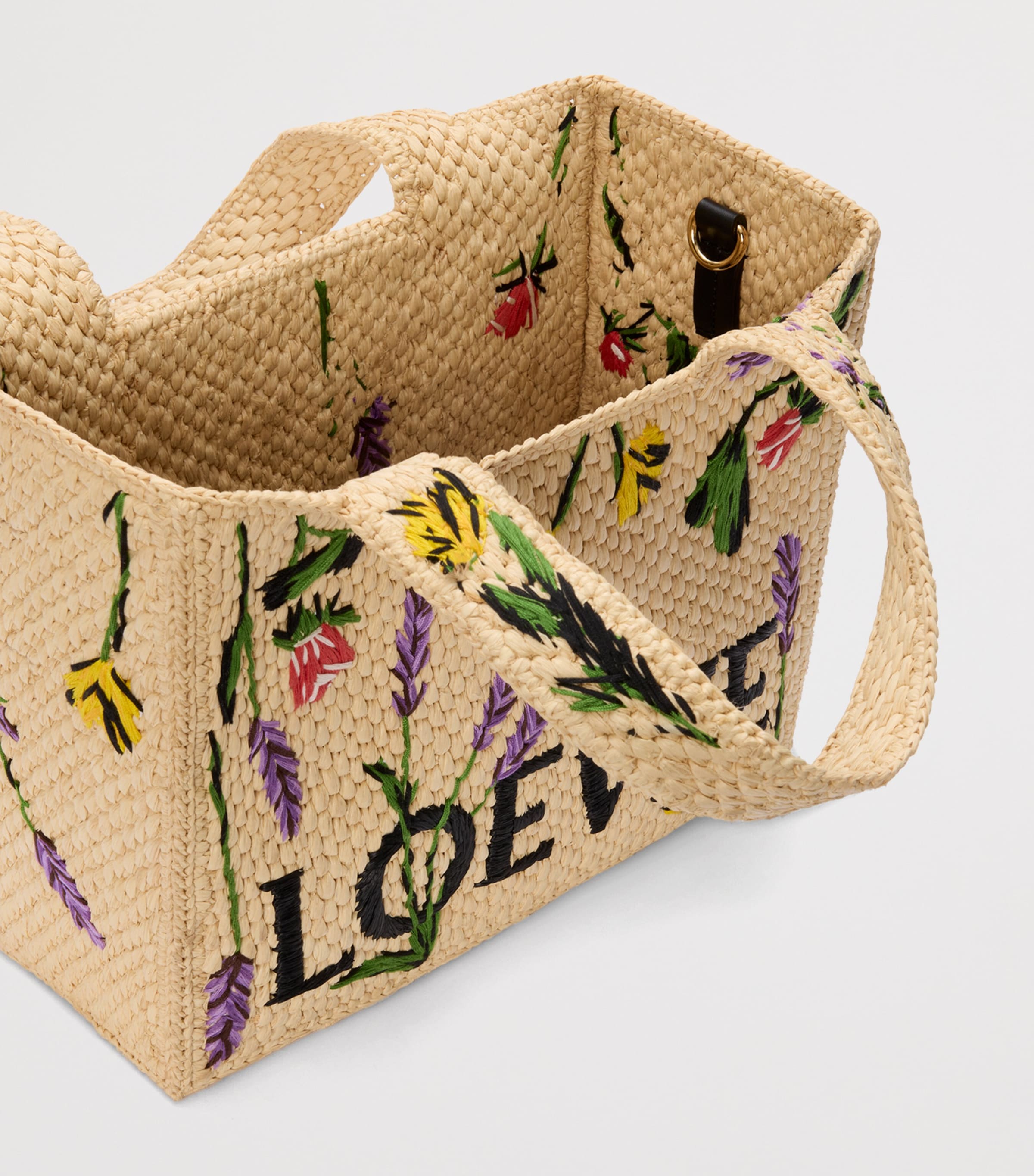 LOEWE Paula's Ibiza ロゴ フラワーズ ストラップ ポーチ 人気 0400022810897_NATURALBLACK?wid