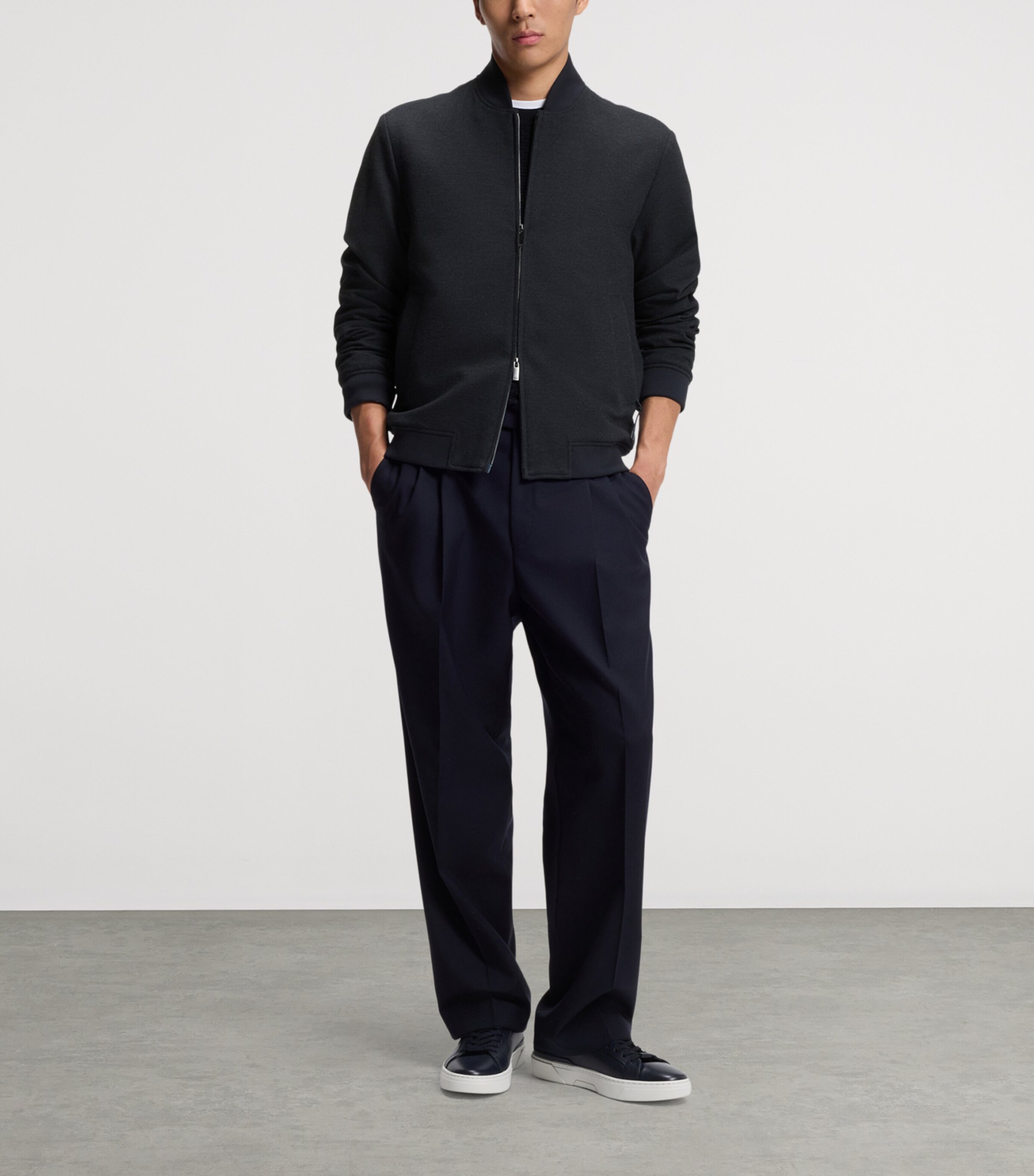 BOSS Mens Piqué Slim Fit Jacket Image 4