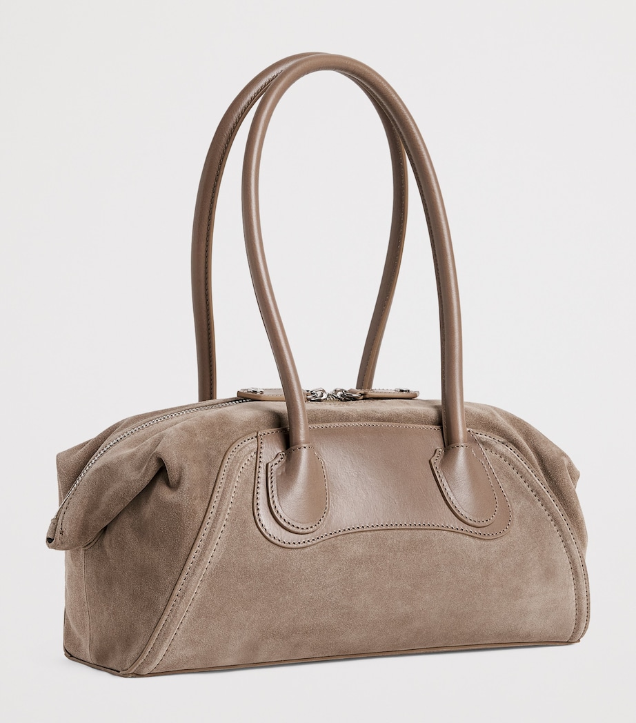 Vivienne Westwood Suede Shirley Top-Handle Bag Stone Image 3