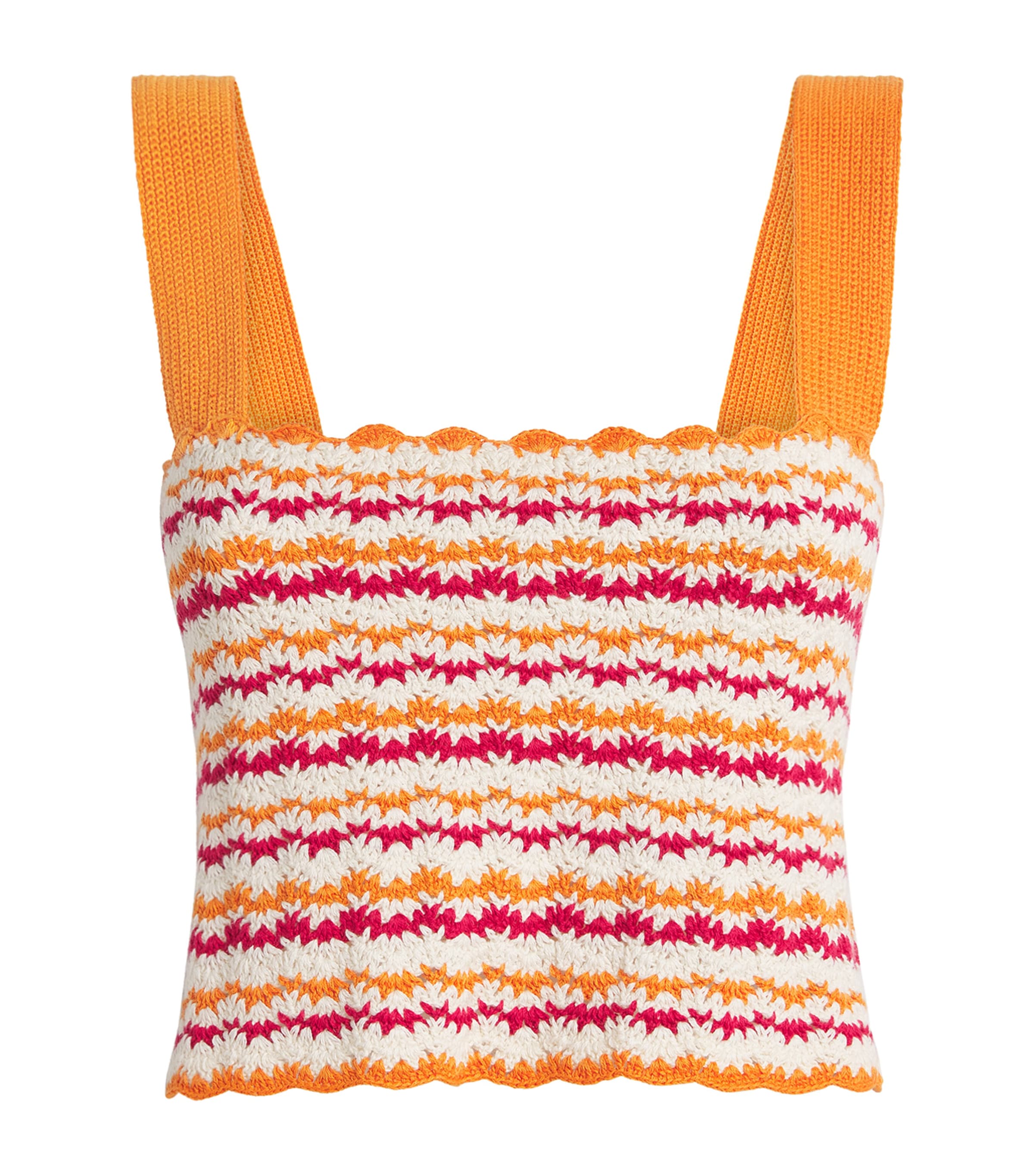 Escvdo Crochet Wayra Crop Top In Multi