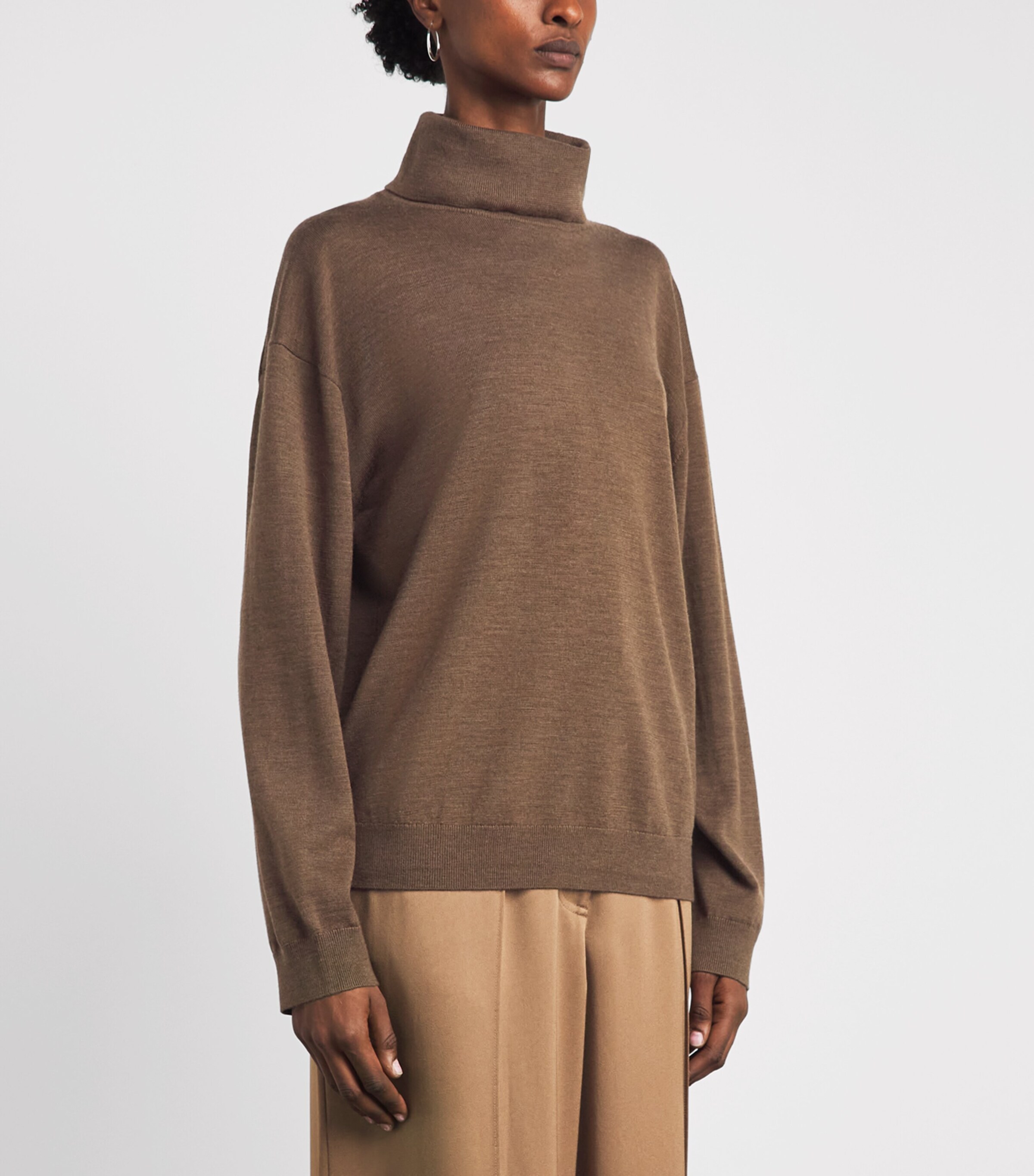Simkhai Womens Merino Wool Aaliyah Sweater Otter Image 4