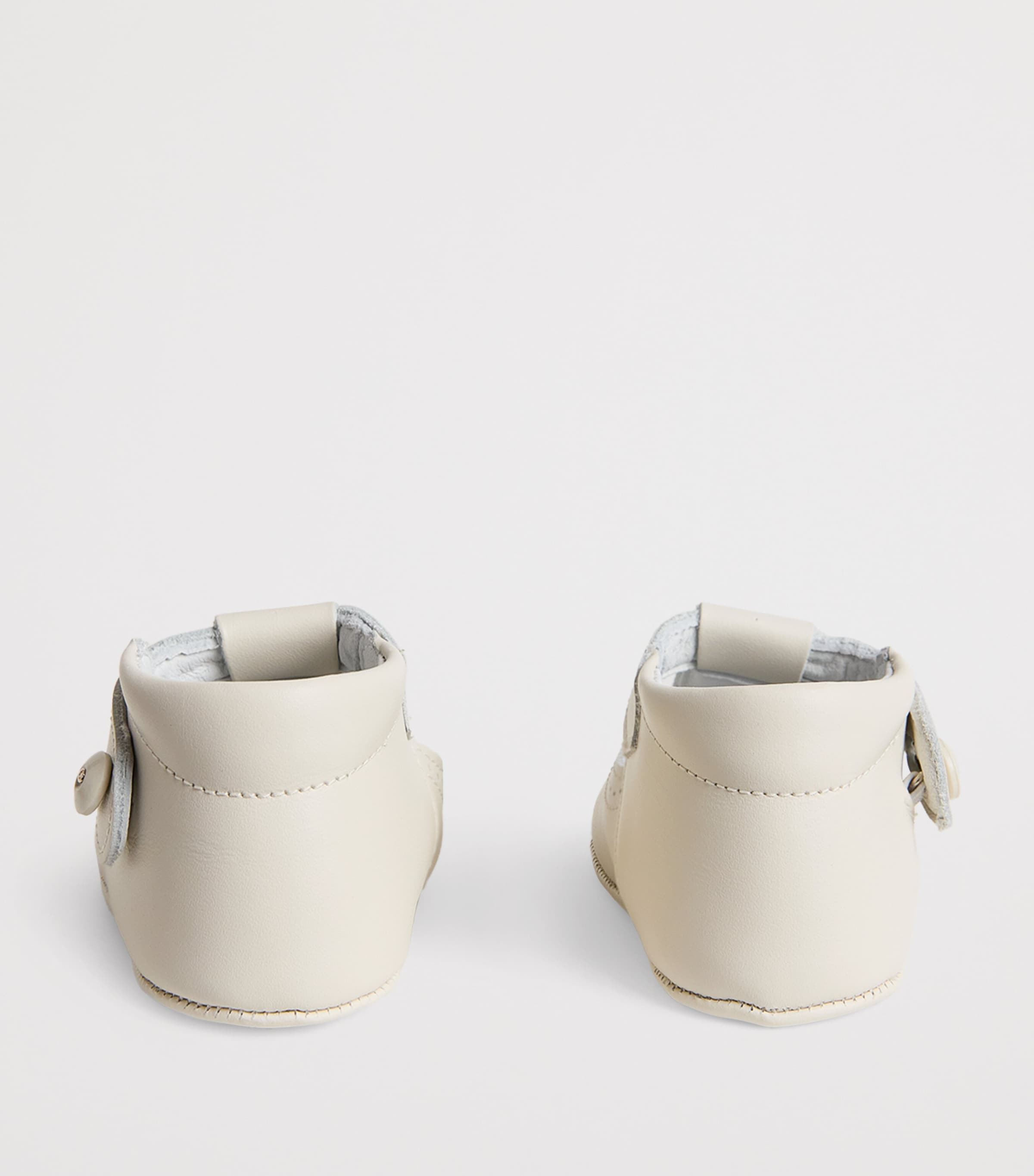 Leather T-Bar Shoes WHITE Image 3