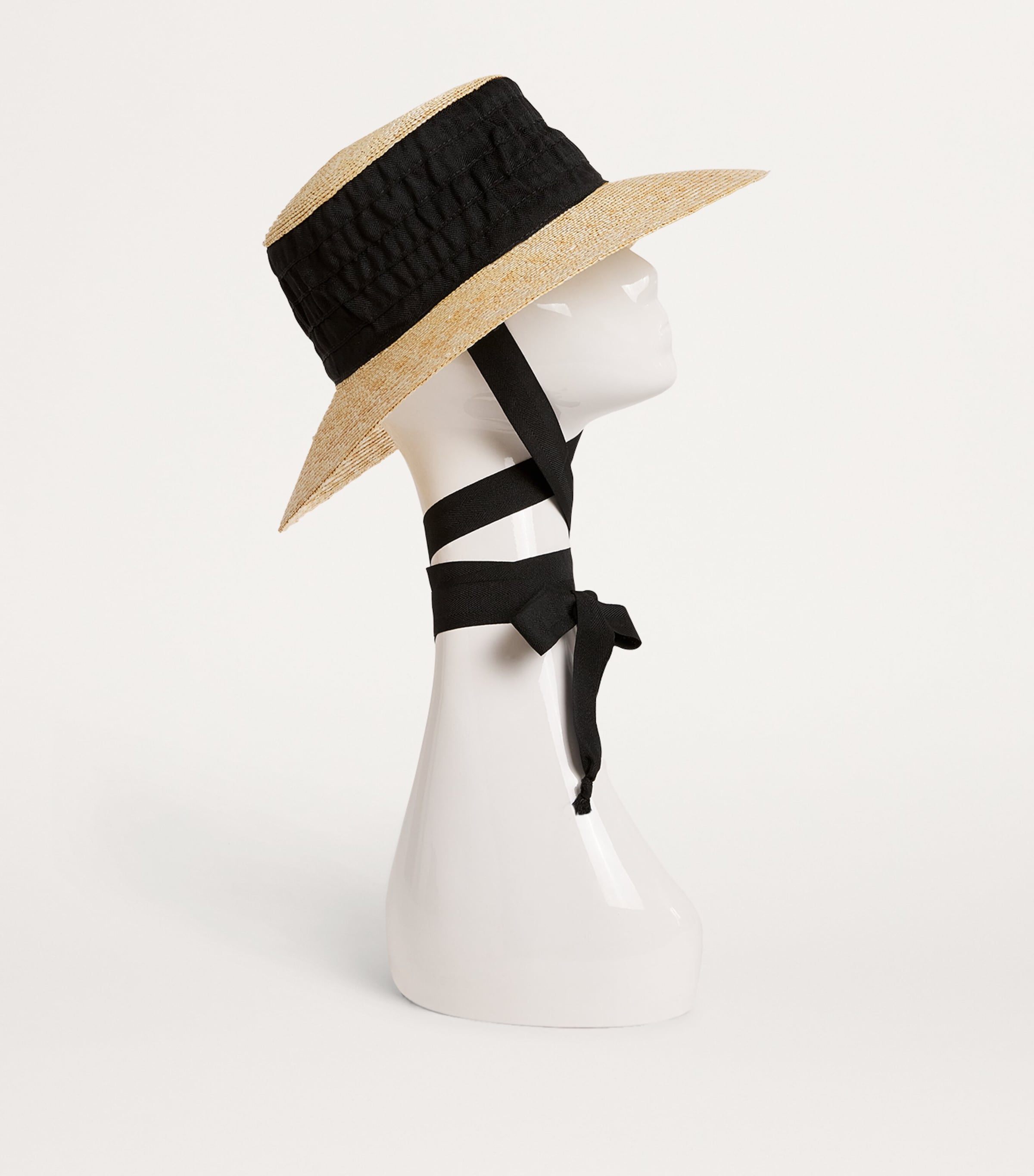 Straw Foldable Hat BEIGE Image 2