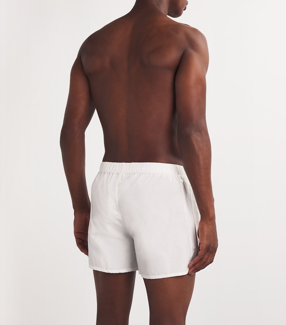 Woven Plain Boxer Shorts WHITE Image 3