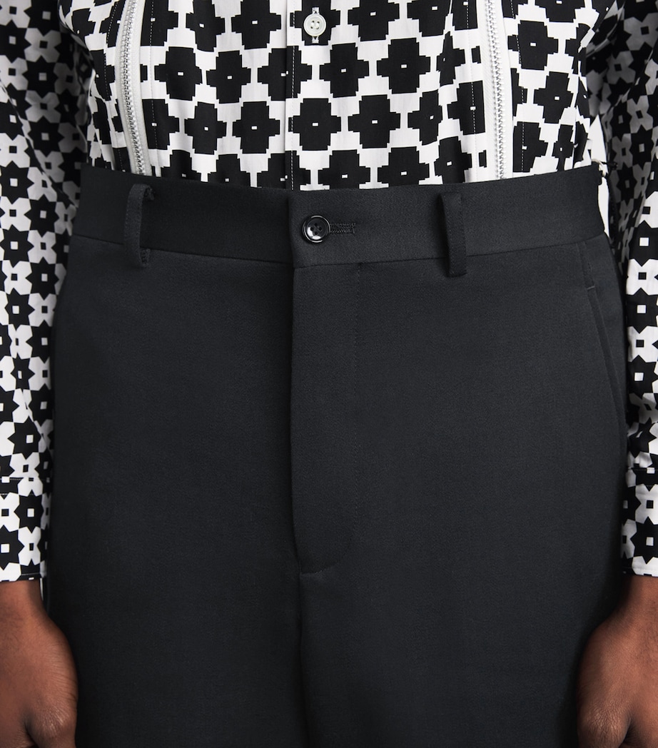 Comme Des Garçons Homme Plus Mens Wool Zip-Up Chino Shorts Black Image 3