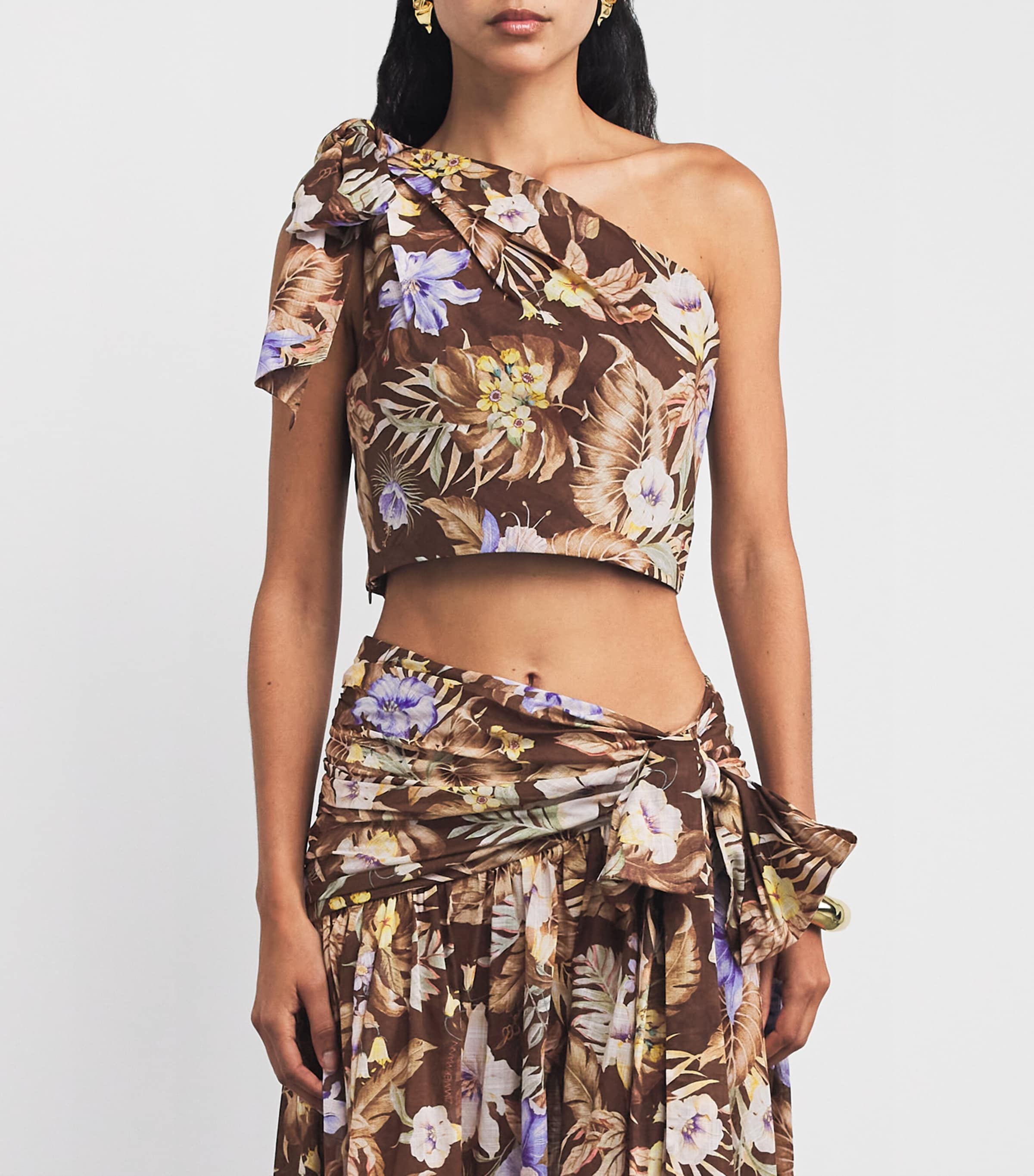 Cotton Coco One-Shoulder Top CHCMULFLO Image 3