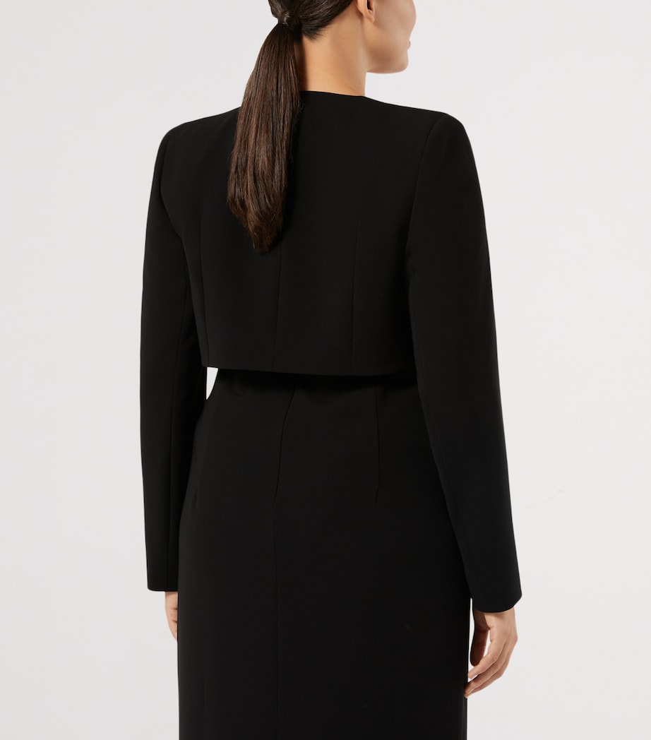 Marina Rinaldi Womens Cropped Bolero Jacket Black Image 4