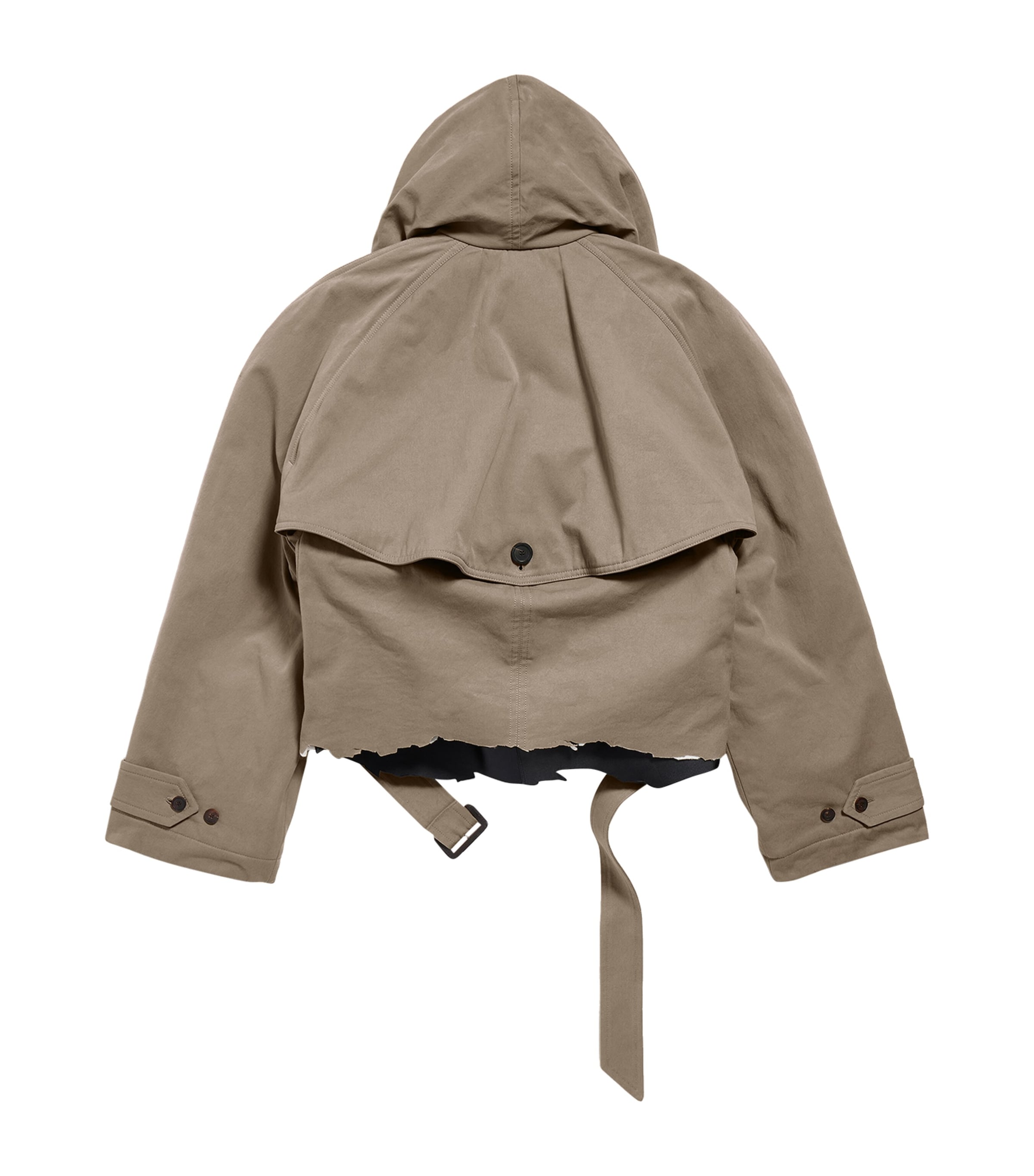 【BALENCIAGA】FLIPPED HOODED TRENCH ロゴ ジャケット ブルゾン Women's Flipped Hooded Trench in Dark Beige | Balenciaga US