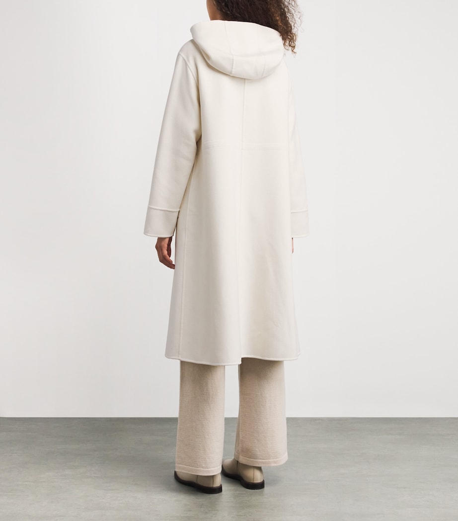 Wool Hooded Coat BIANCO E BIANCO Image 4
