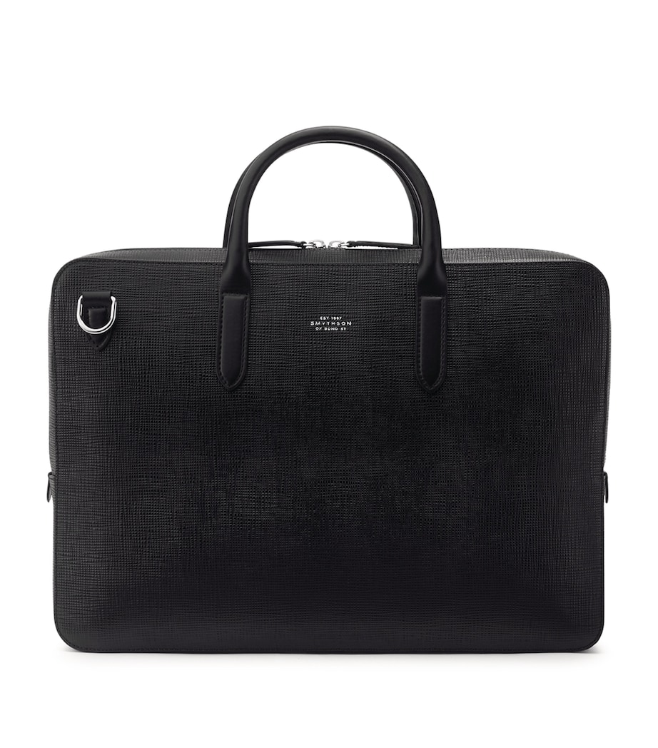 Leather Briefcase BLACK Image 1